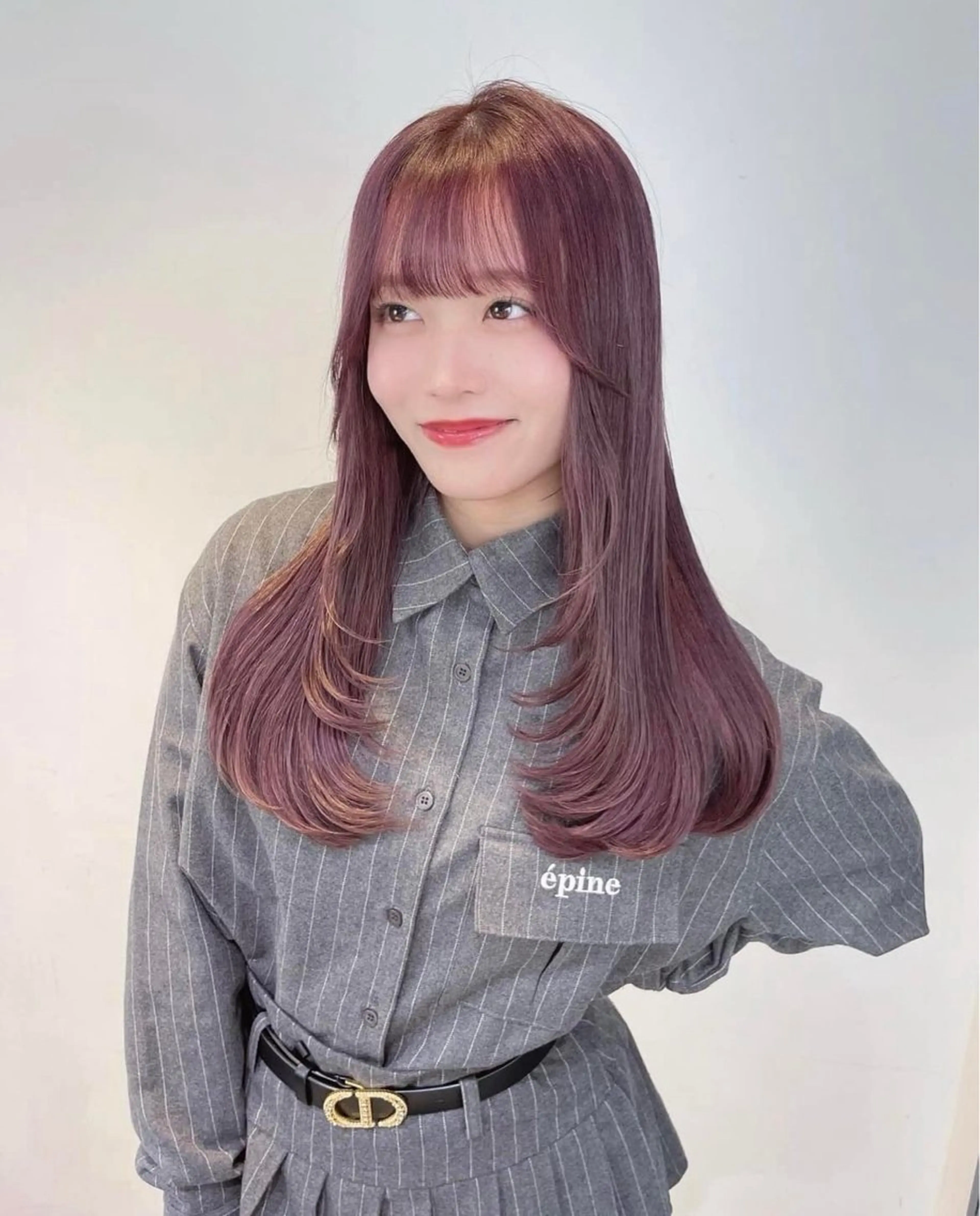 ロング カラー ヘアカラー トリートメント ピンクカラー🩷 スパニスト🧴みきのヘアスタイル