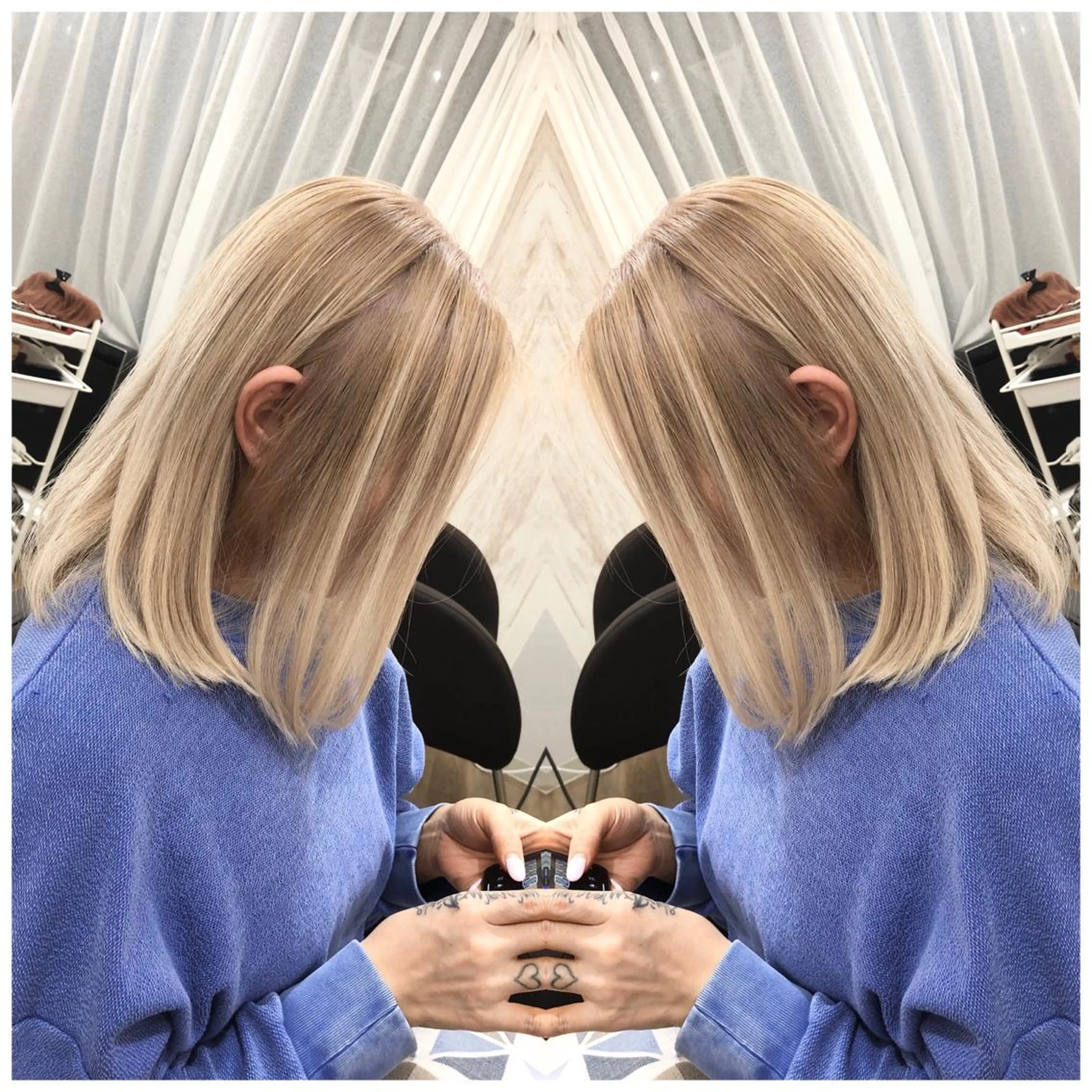 セミロング カラー エクステ プライベートサロン LyoN/RYOTAのヘアスタイル
