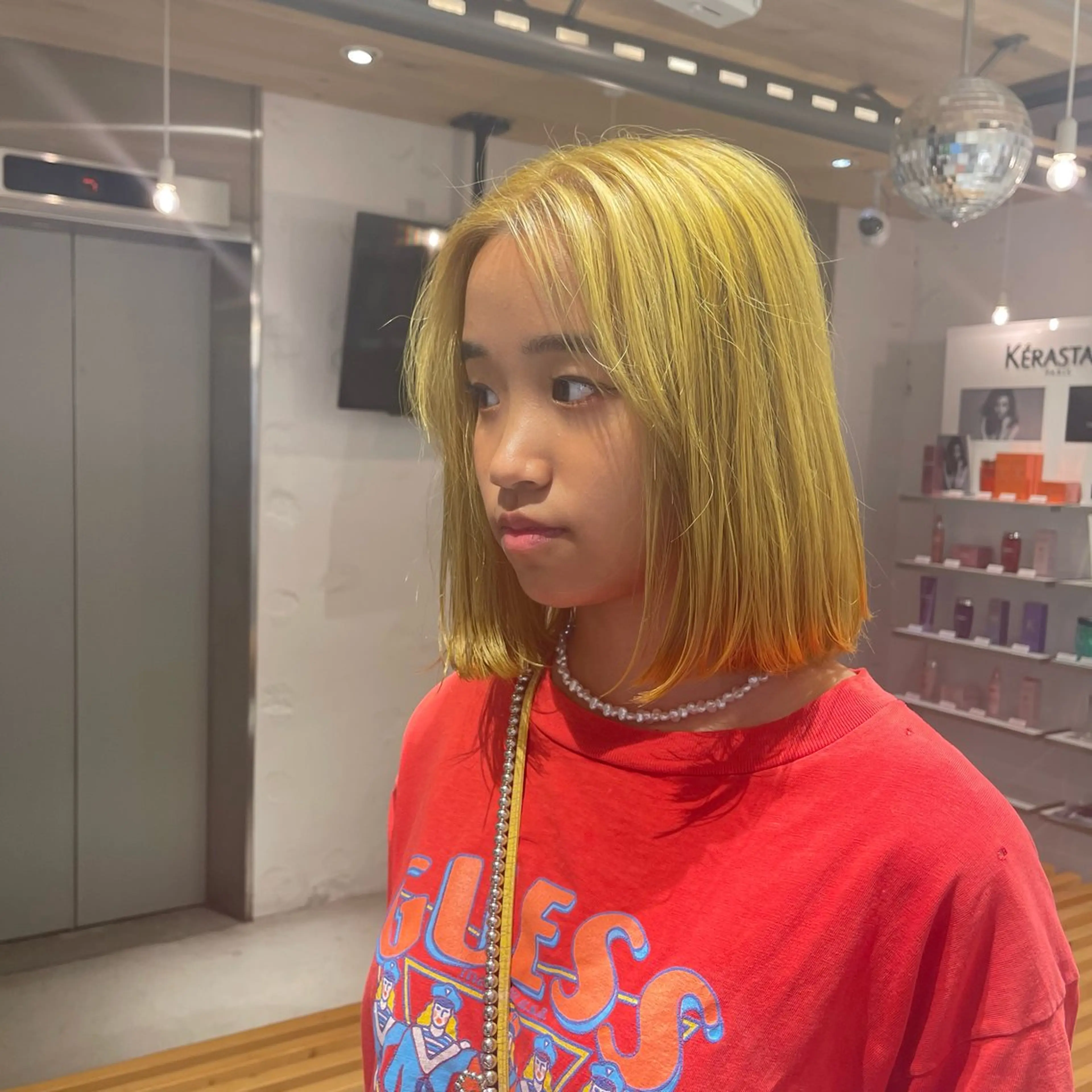 ショート カラー ヘアカラー トリートメント lunty miichiのヘアスタイル