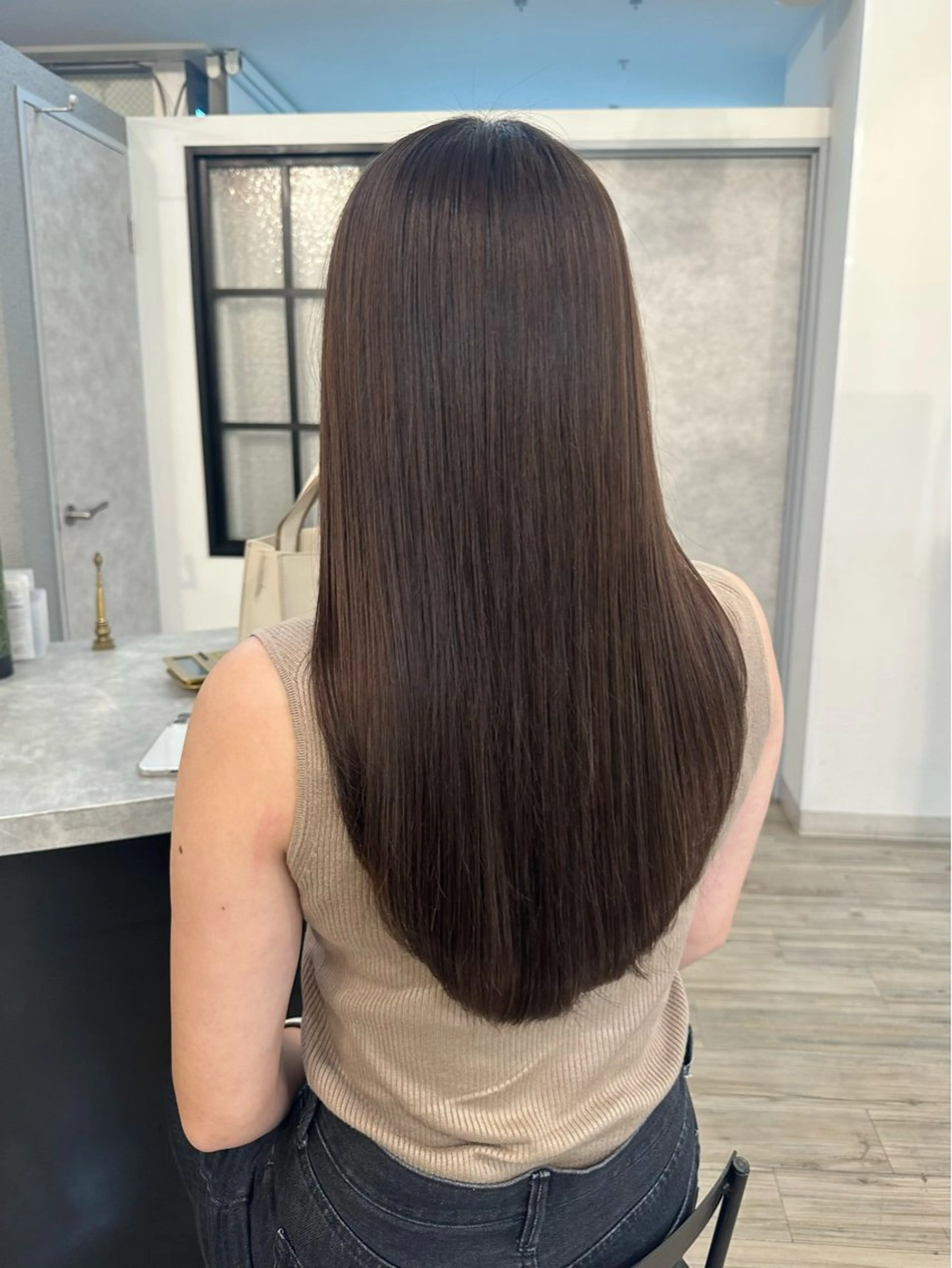 ロング カラー ベージュカラー 透明感カラー フォギーベージュ sato ayaka ｜透明感カラー🫧のヘアスタイル