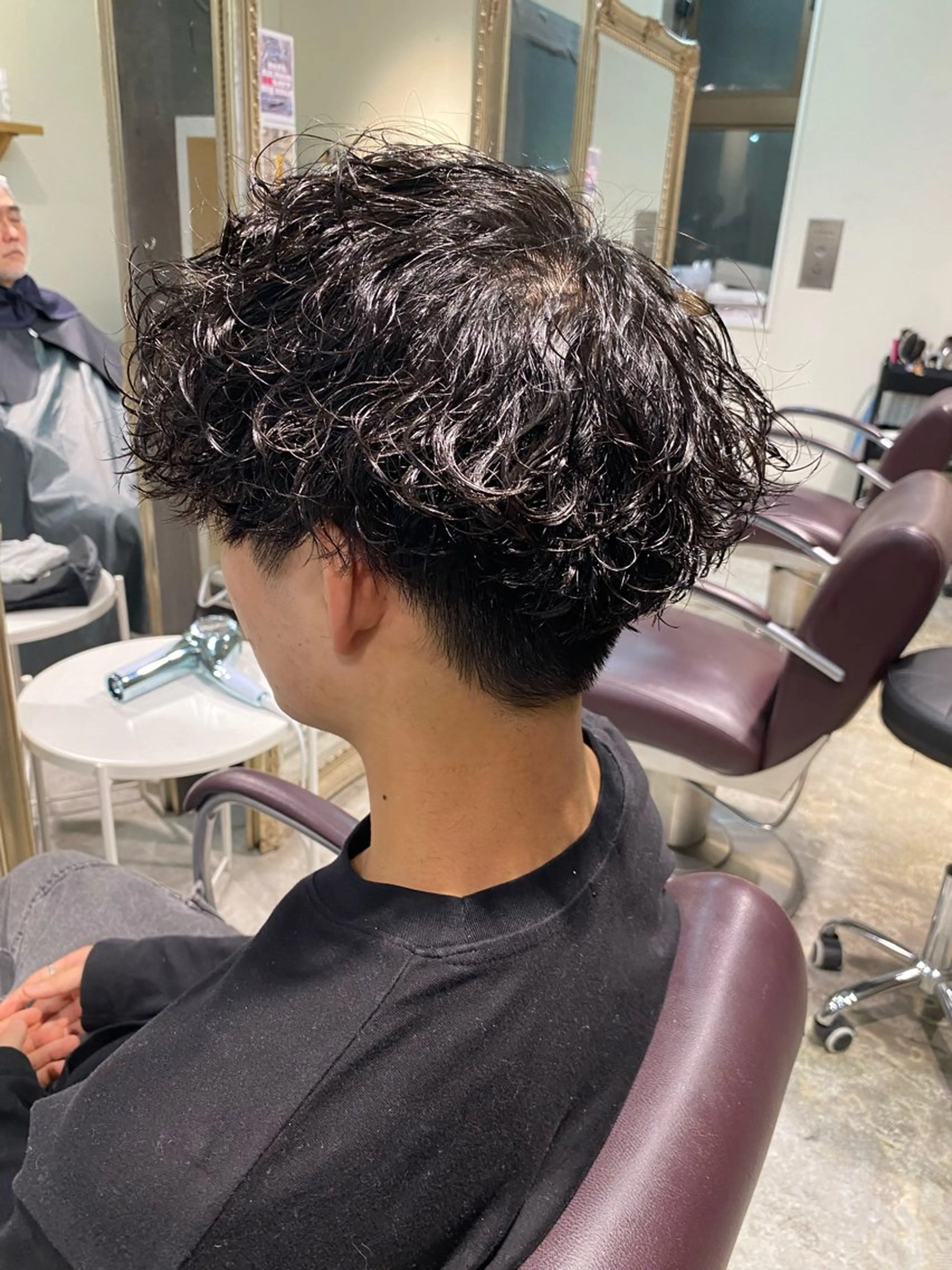 パーマ メンズ カット パーマ パーマ特化/海外風 パーマフェザー/真生のヘアスタイル