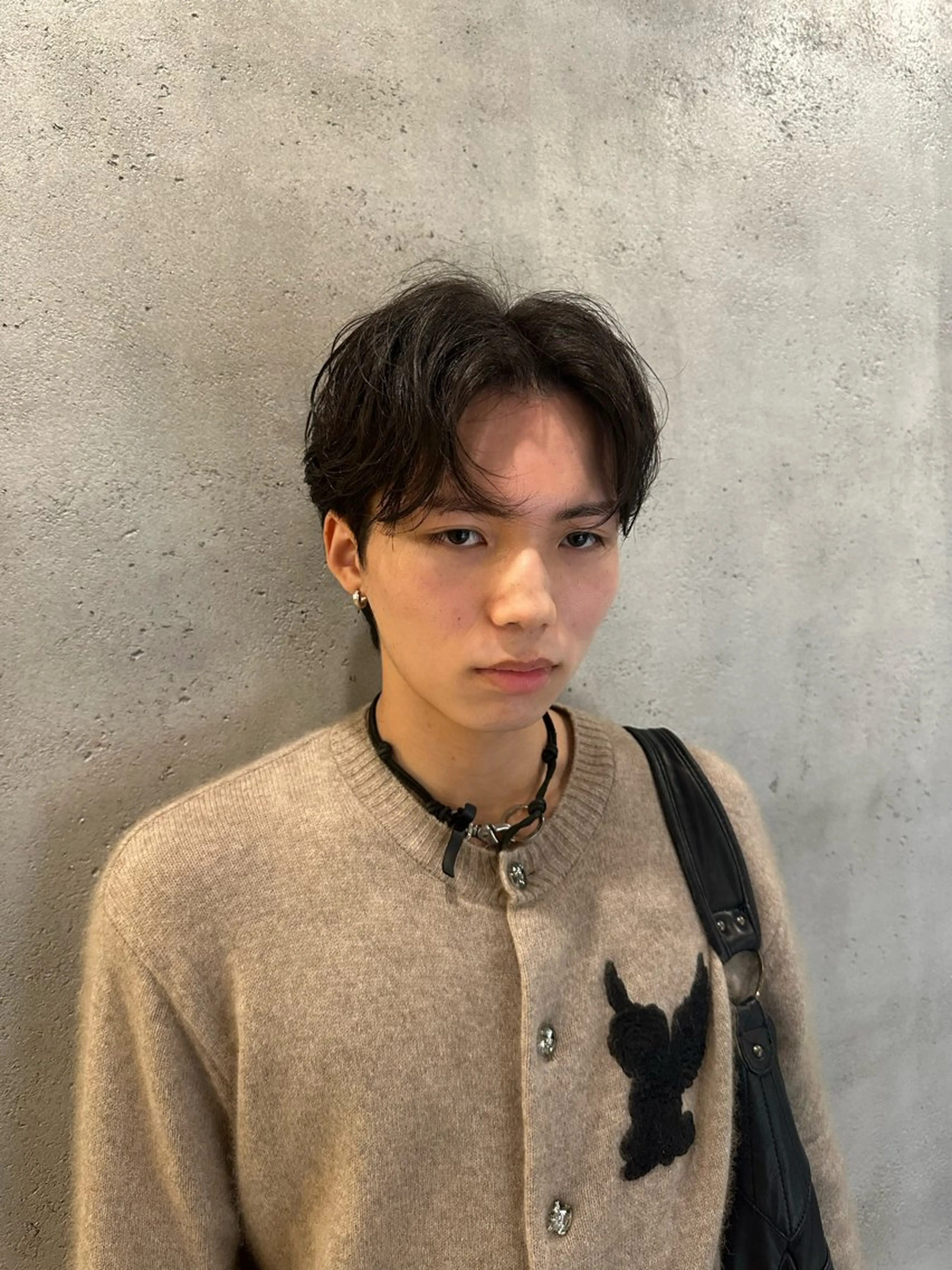 メンズ センターパート メンズ韓国風 カット 溜 一太のヘアスタイル