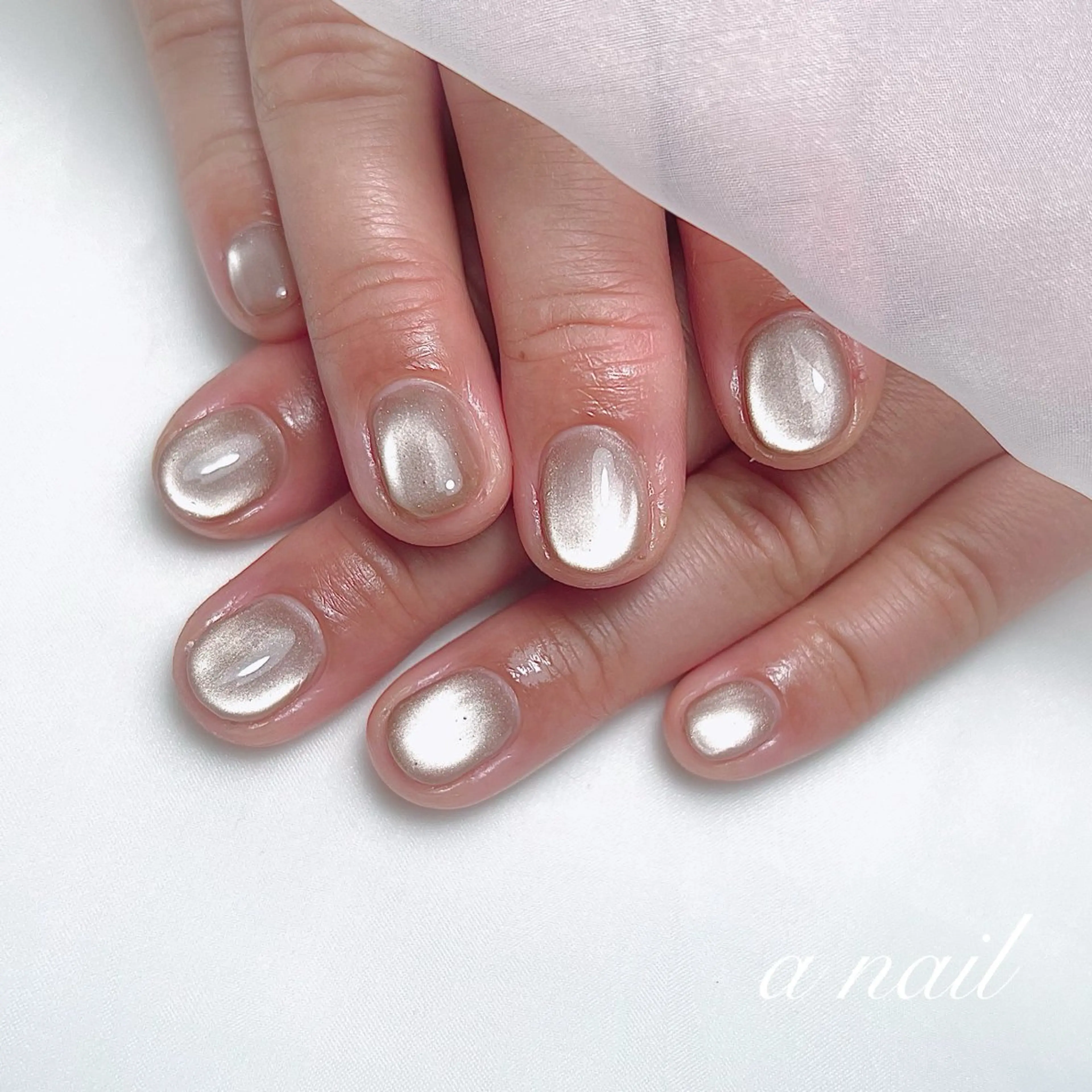ネイル マグネットネイル マグネットワンカラー ワンカラーネイル ハンドネイル Salon_ a.nailのネイルデザイン