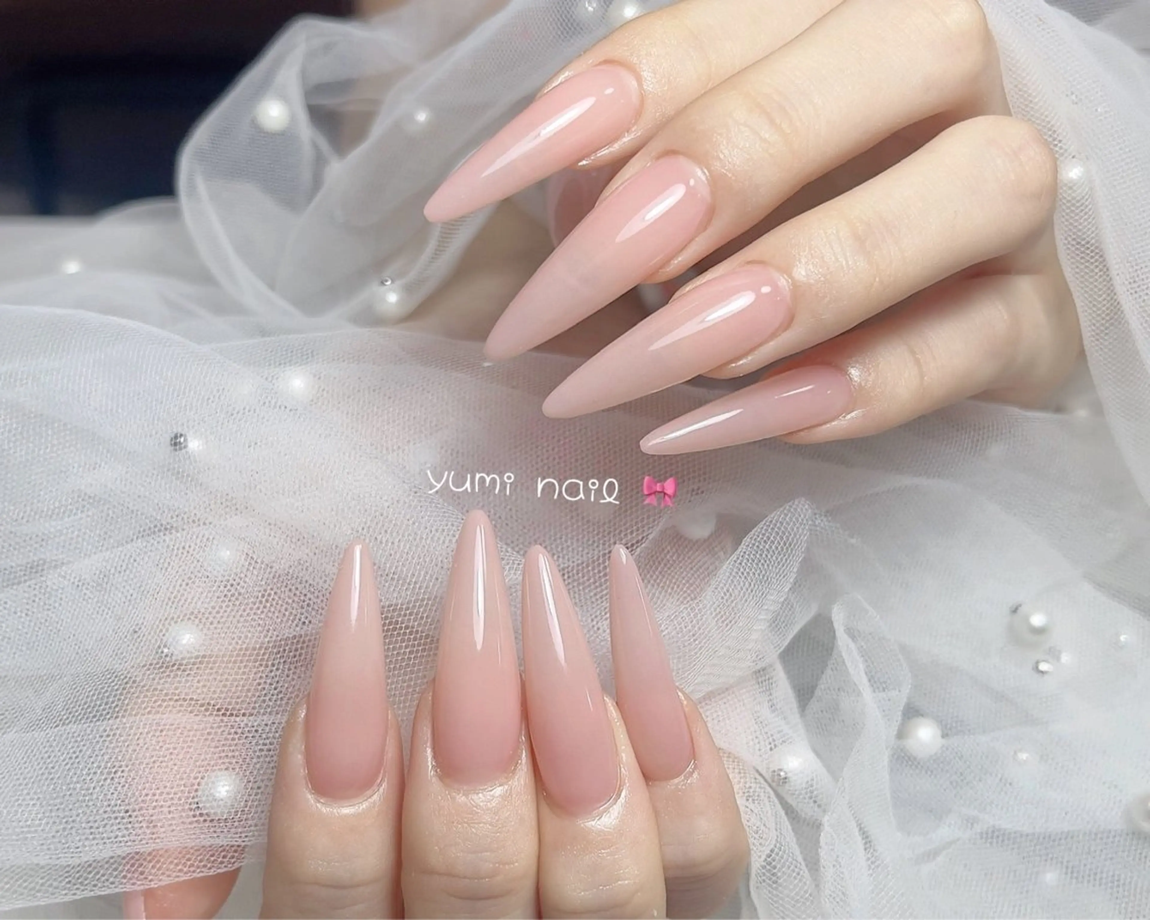 ネイル ハンドネイル 𝐲𝐮𝐦𝐢🎀 デザイン長さ出し専門のネイルデザイン