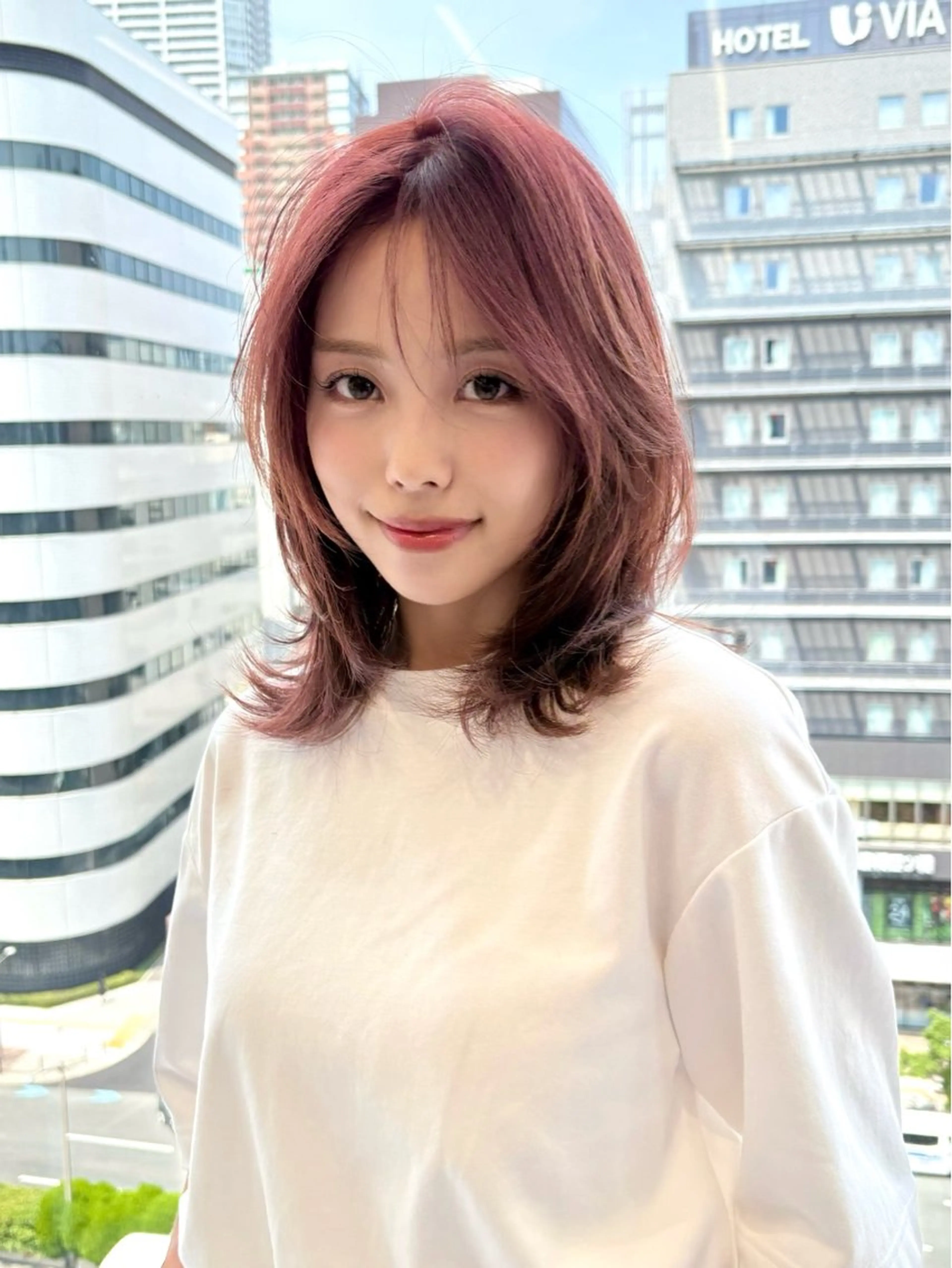 ミディアム イメチェンカット無料 中高生(女子)限定のヘアスタイル