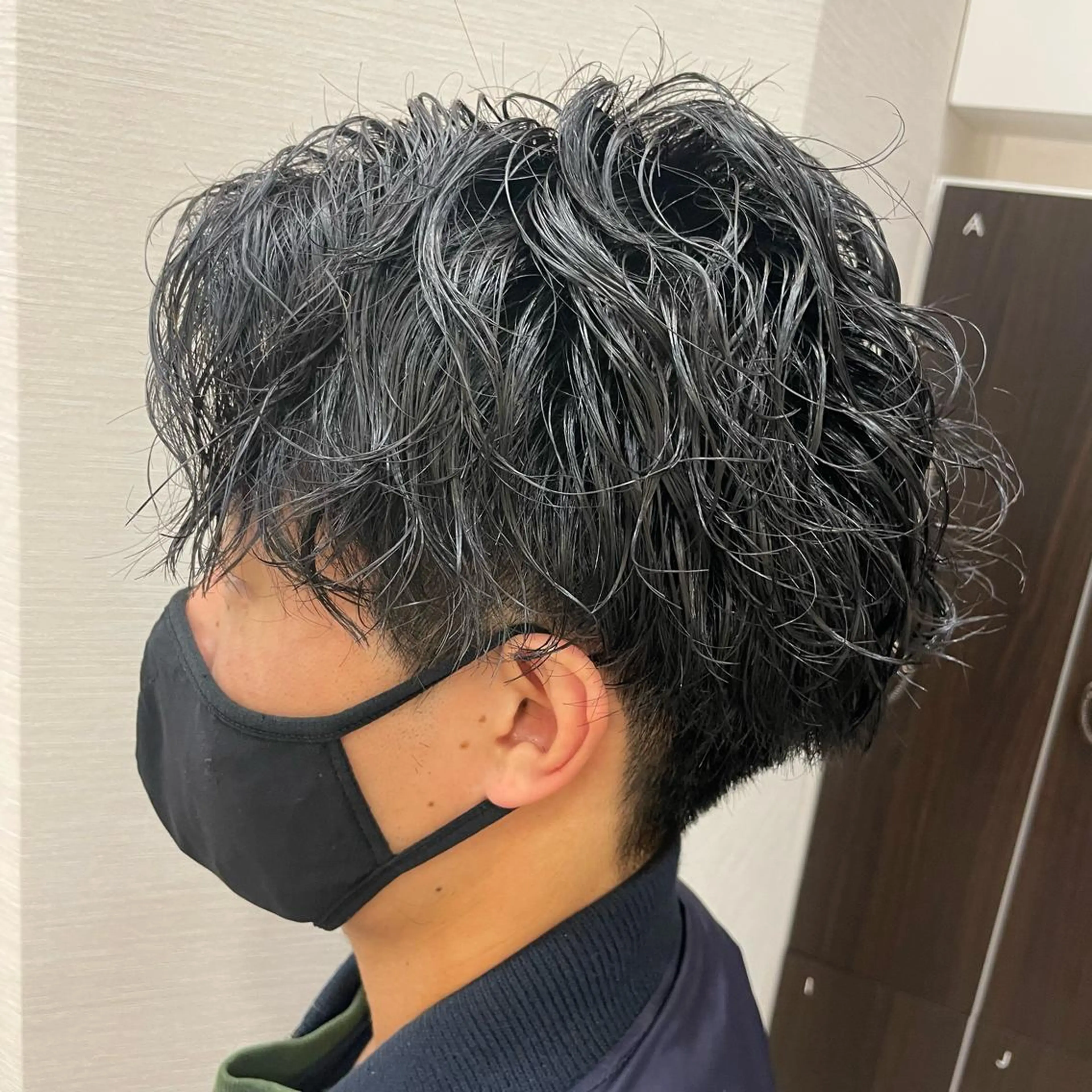 ショート パーマ メンズ カット パーマ 🦋髪質改善 今宮梨沙🦋のヘアスタイル