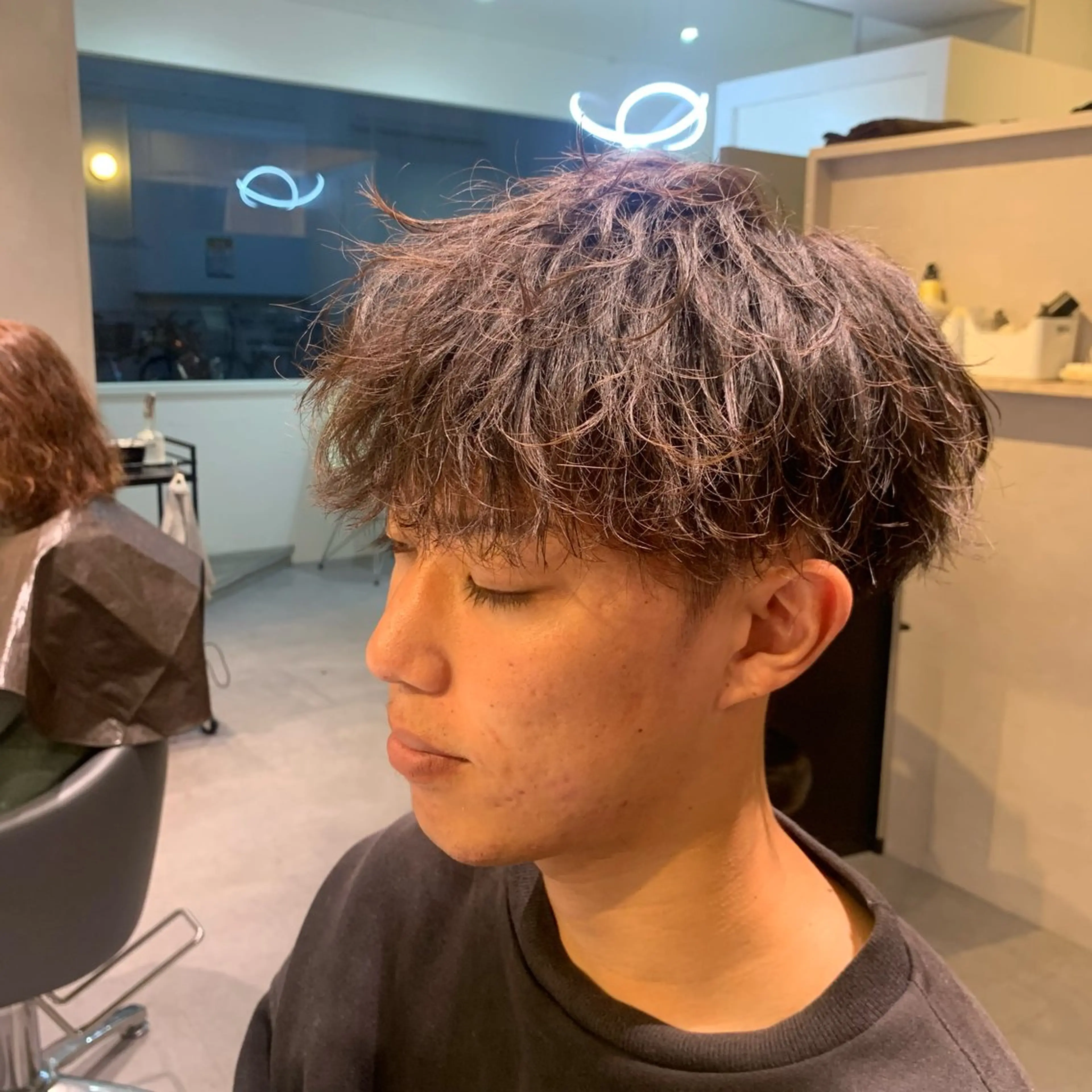 パーマ メンズ 濱口 健慎のヘアスタイル