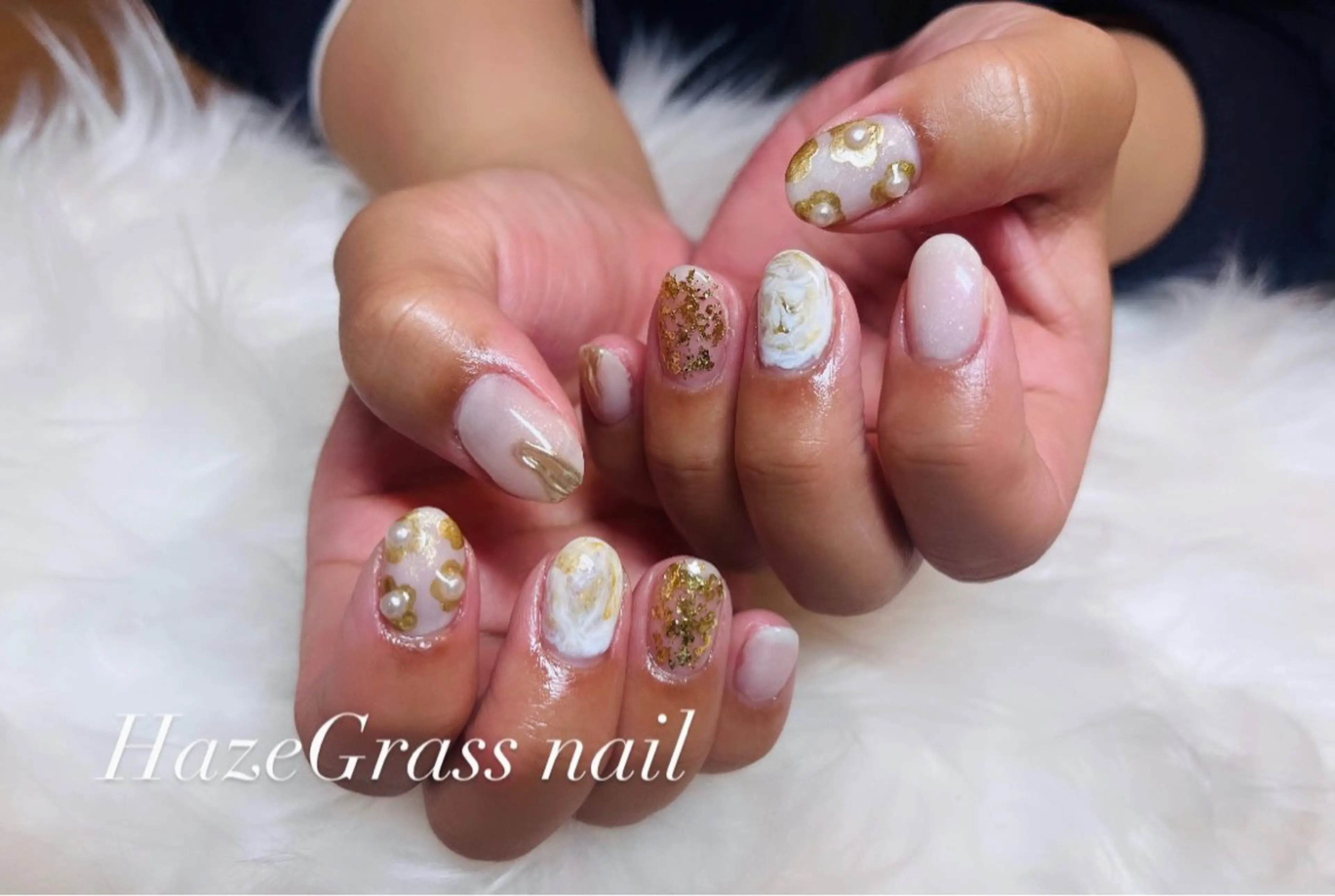 ネイル ニュアンスネイル ハンドネイル HazeGrass NAILのネイルデザイン