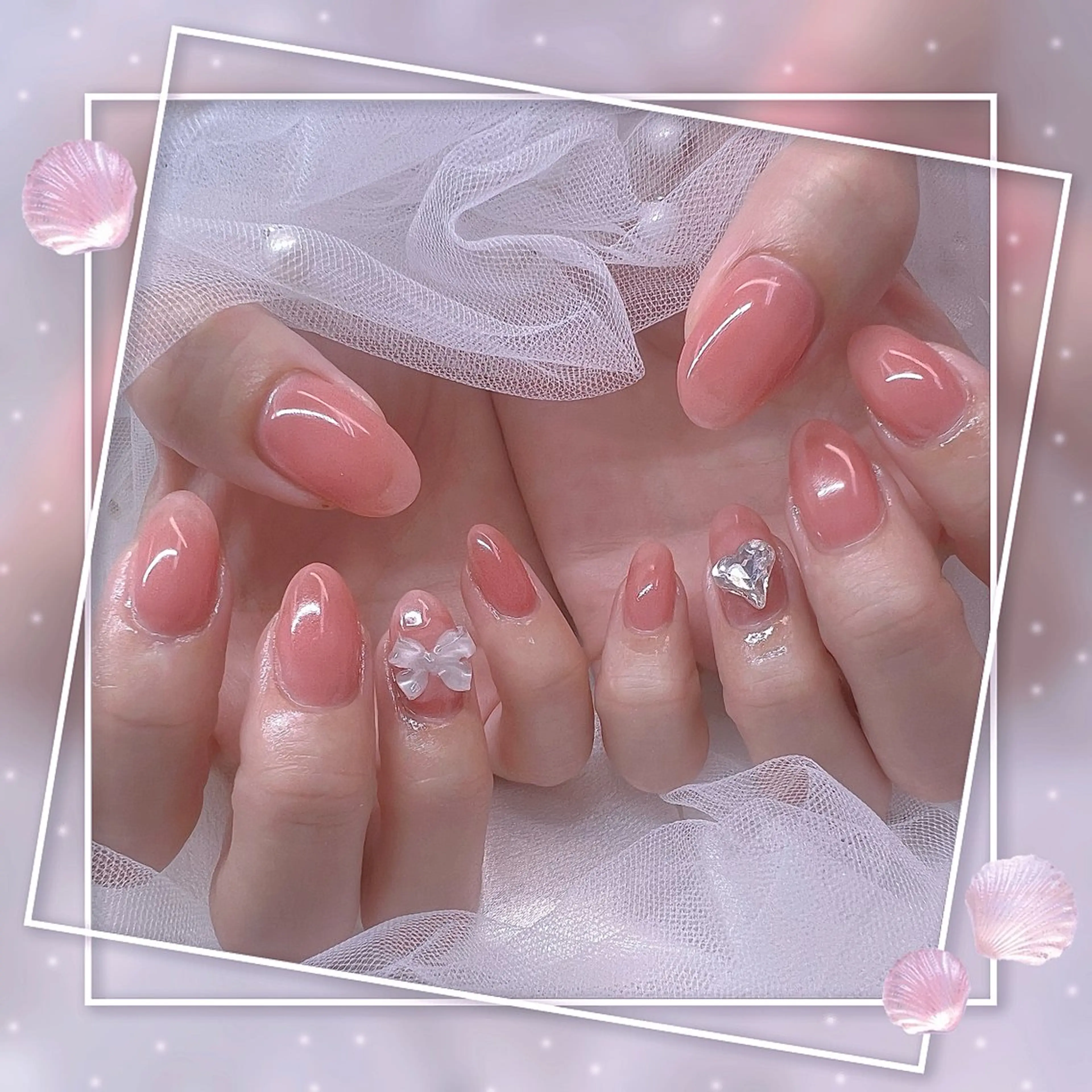 ネイル チークネイル フレンチネイル グラデーション マグネットネイル マグネットフレンチ ハンドネイル Chill Nailsalonのネイルデザイン