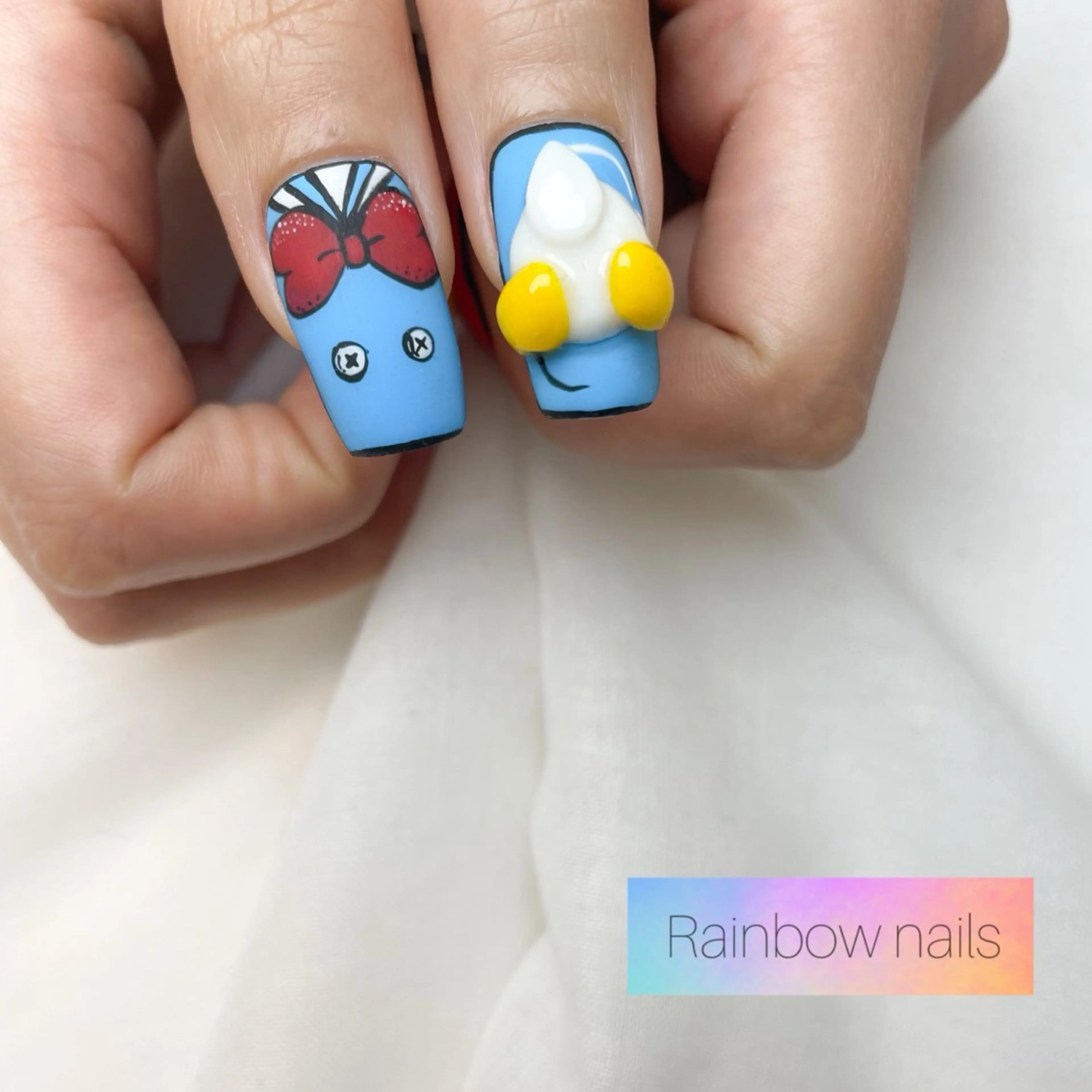 ネイル Rainbow nailsくろちゃんのネイルデザイン