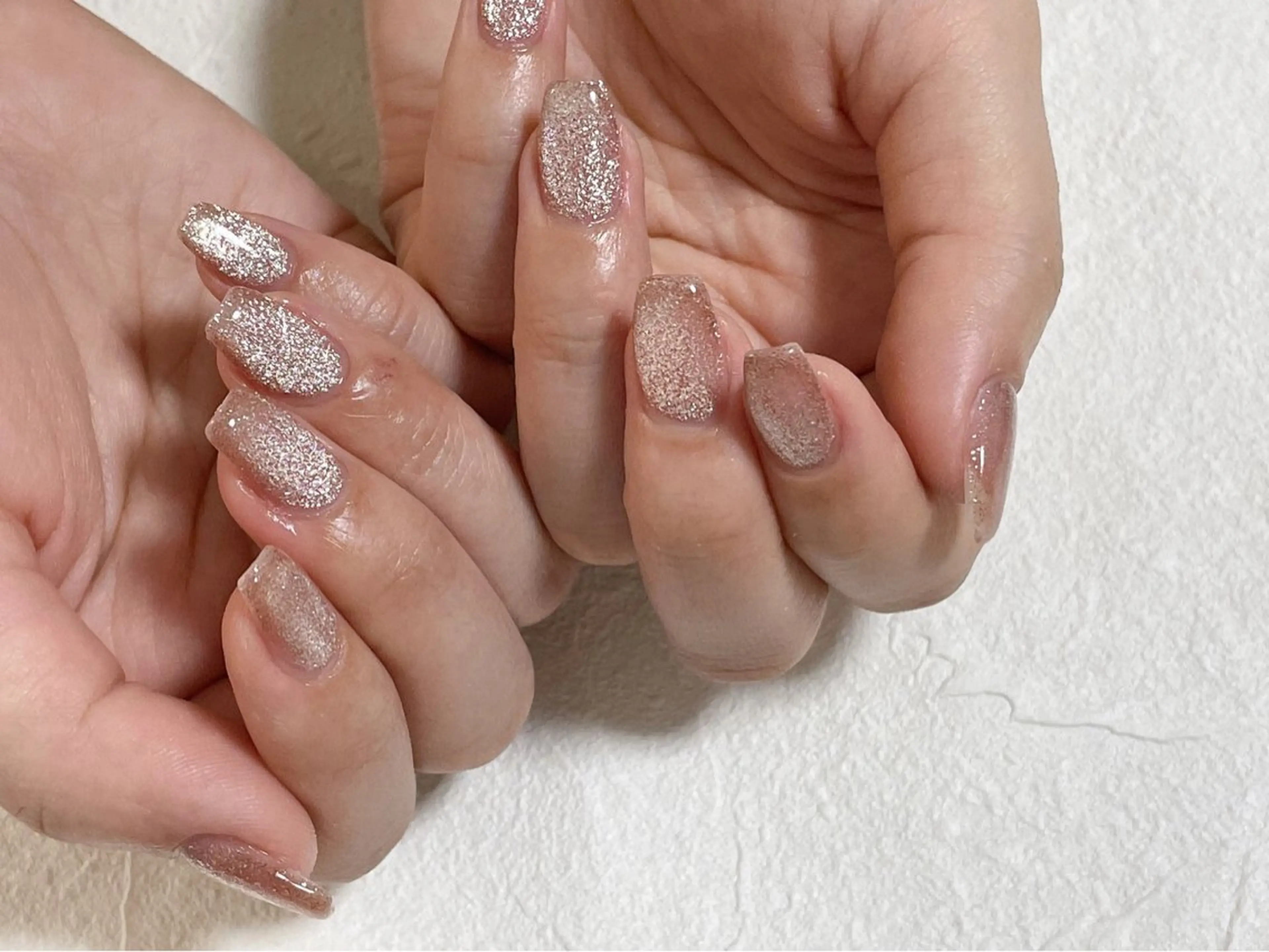 ネイル ジェルネイル ラメ(グリッター) マグネットネイル パラジェル バレンタイン ハンドネイル kiki nail 二子玉川のネイルデザイン