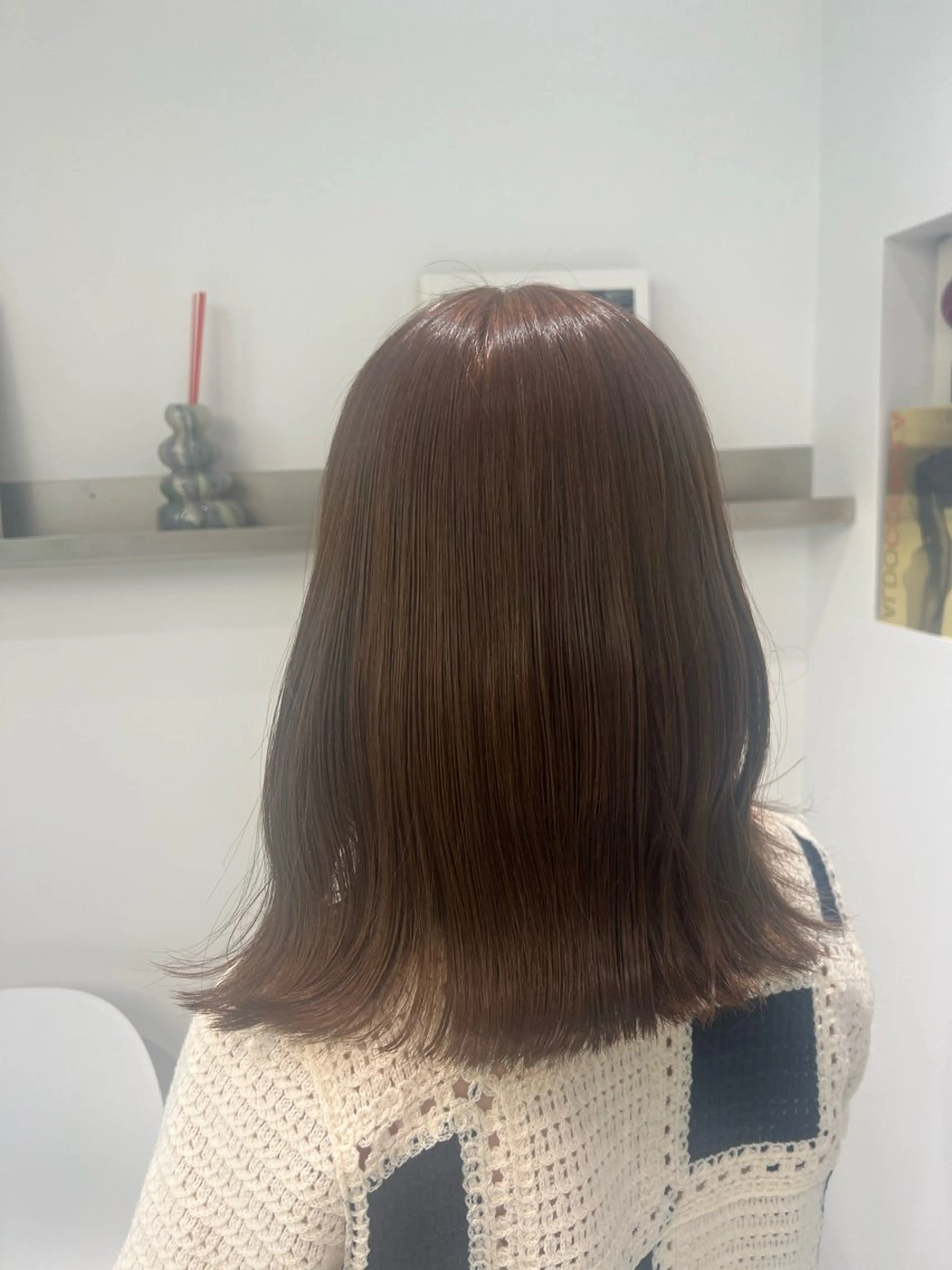 カラー ブリーチ ブラウンカラー ブリーチなしカラー ヘアカラー Lisa／艶カラー ／レイヤーカット特化のヘアスタイル