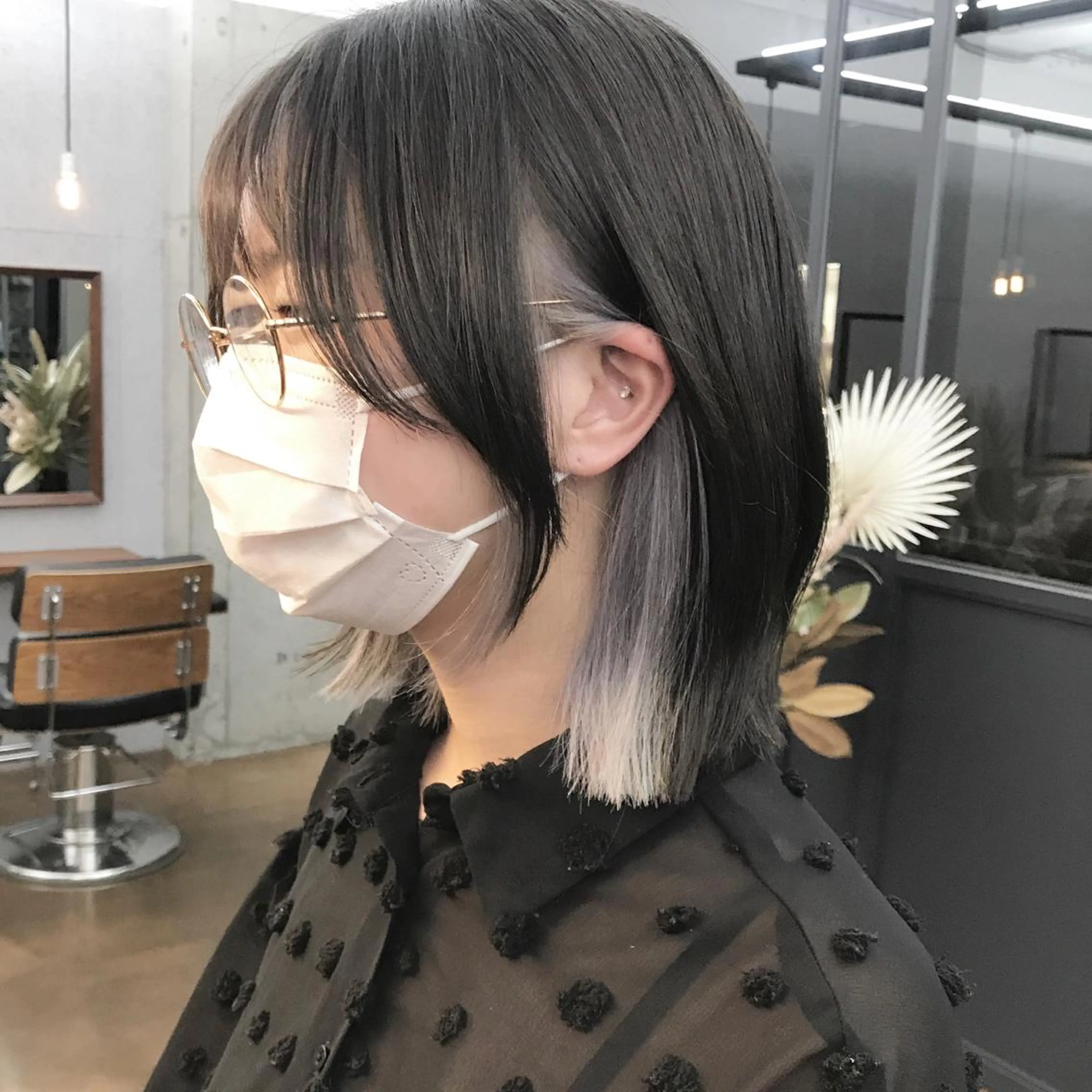 ミディアム カラー ブリーチ ウルフカット カット ヘアカラー トリートメント ヘアセット ✂︎ウルフ・ショート ✂︎MIKUNIのヘアスタイル