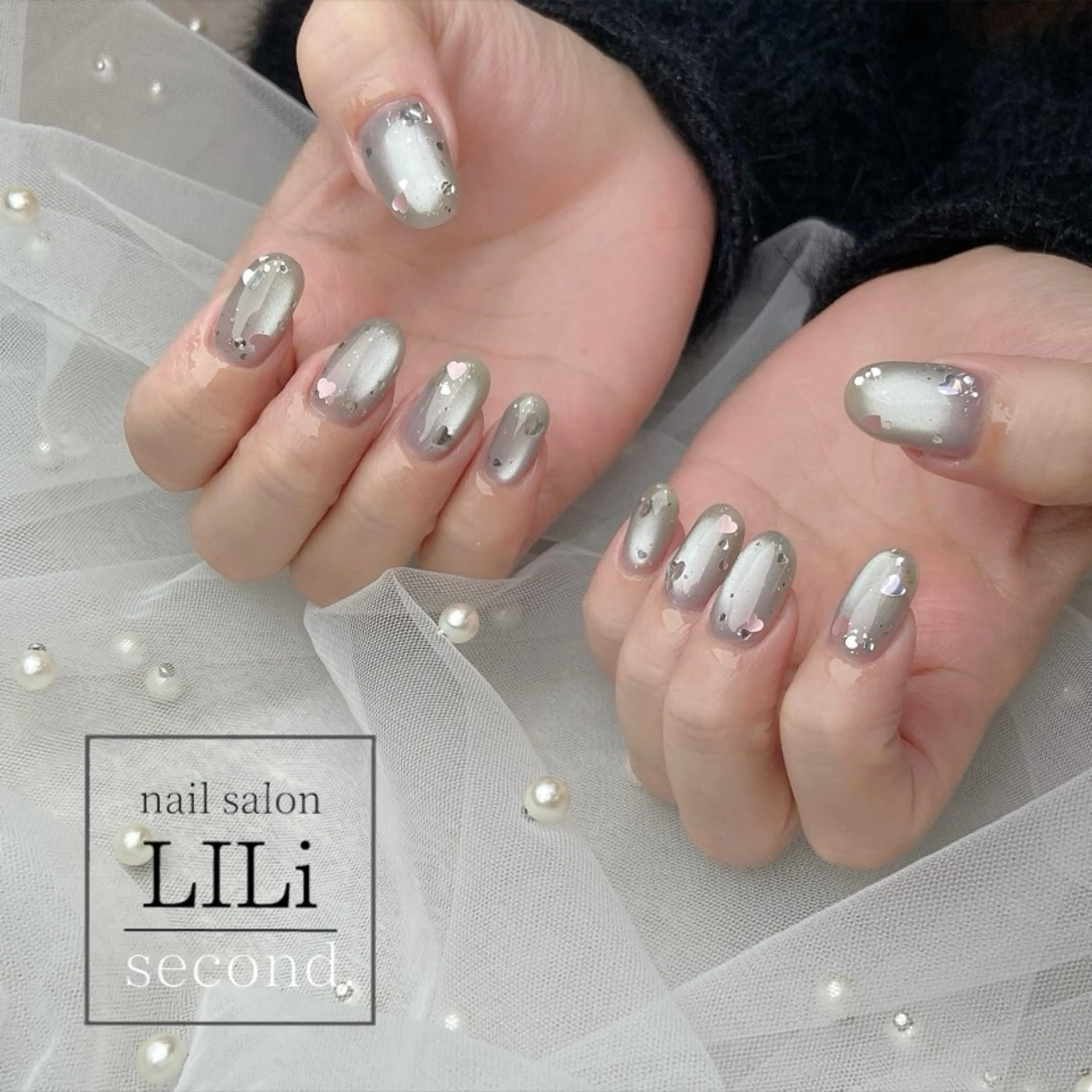 ネイル ハート ハンドネイル Ayane 🫧のネイルデザイン