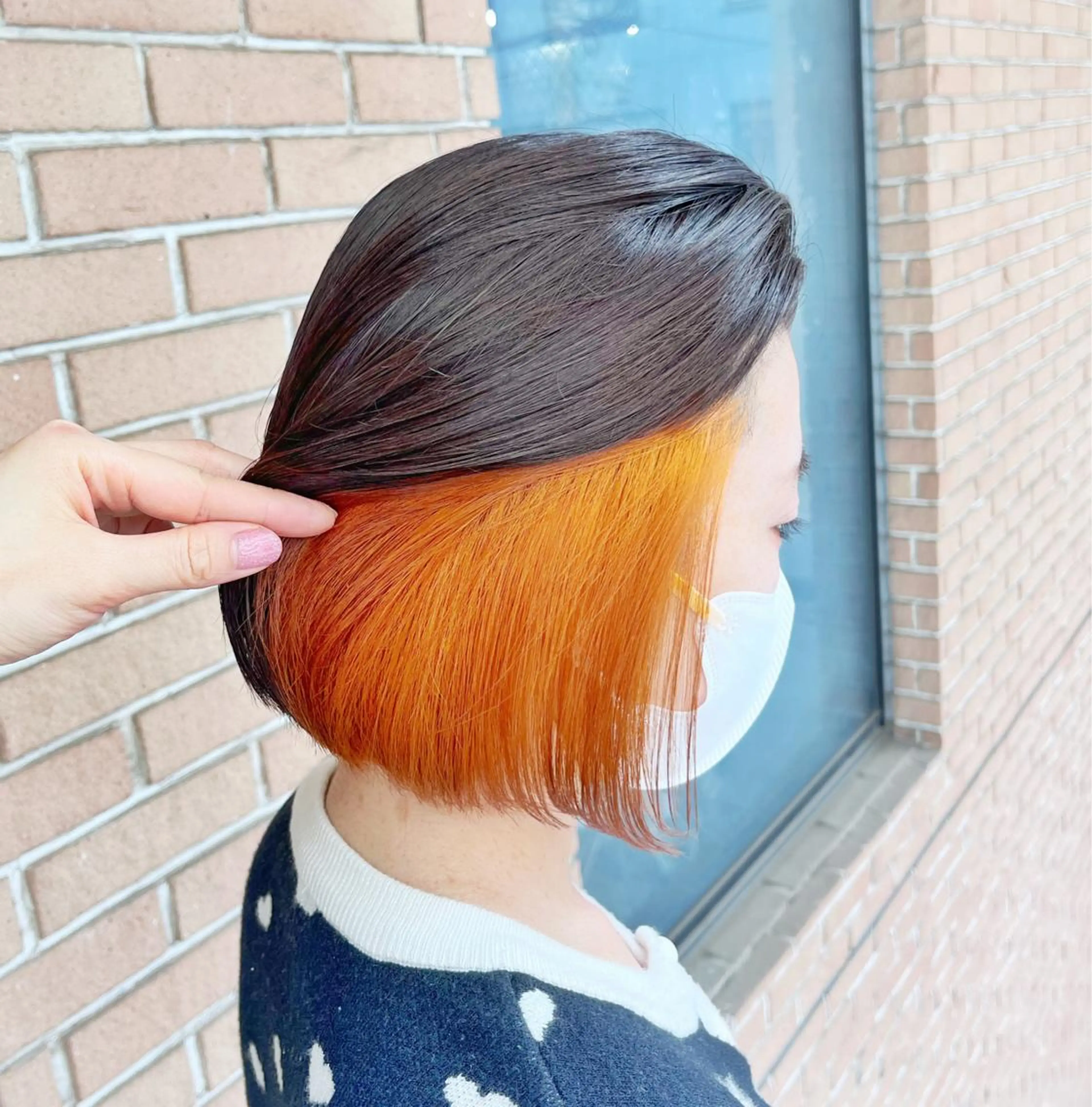 ミディアム カラー ヘアアレンジ ブリーチ ヘアカラー ピンクカラー🩷 ヘアセットＮＯ.1のヘアスタイル