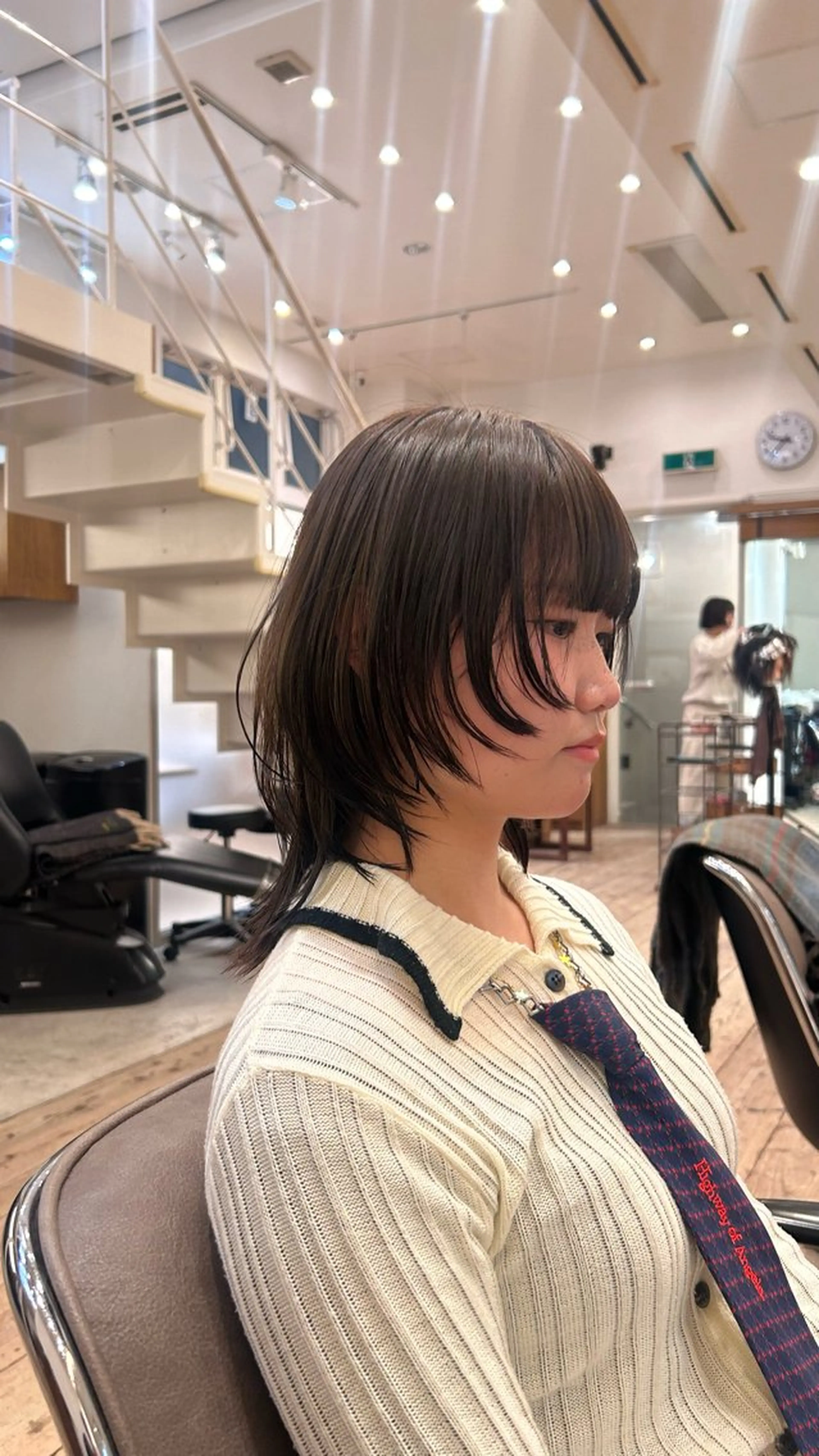 ミディアム ミディアムレイヤー くびれヘア レイヤーカット ウルフカット ウルフレイヤー 🌿ボブ パーマ高橋啓太🌿のヘアスタイル