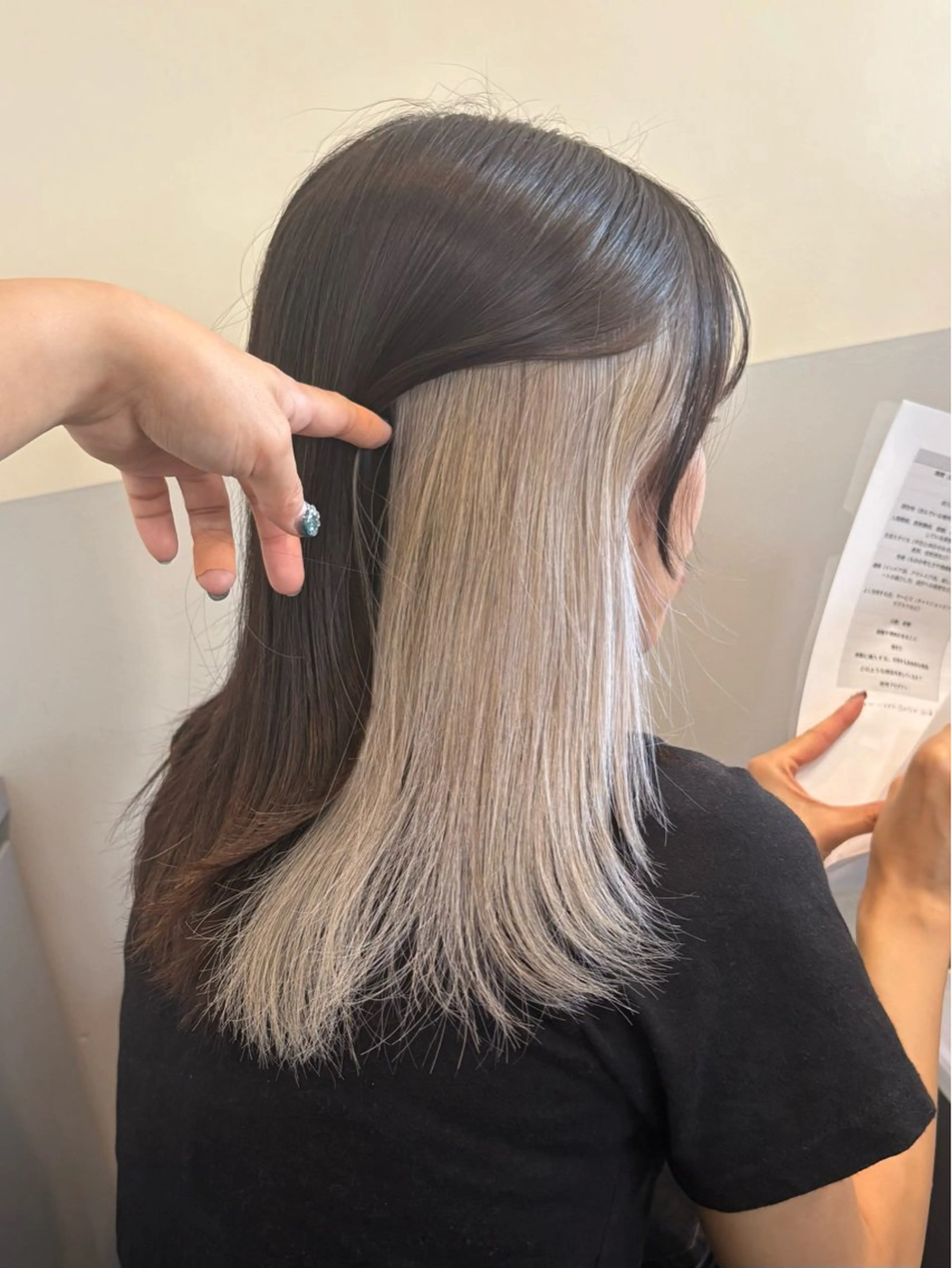 ミディアム カラー ヘアカラー basho ノエ.／カットモデルのヘアスタイル