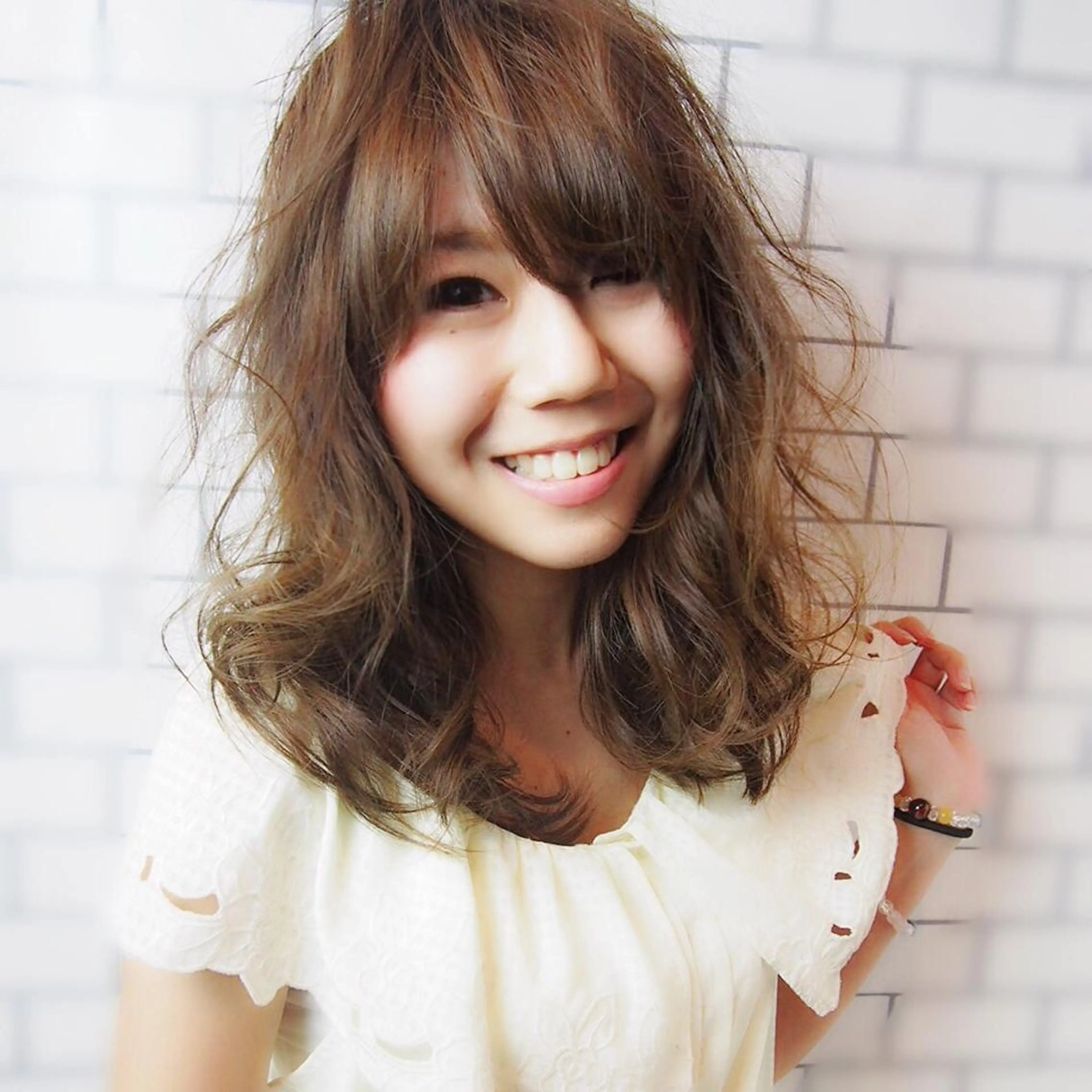 セミロング ほさか しんごのヘアスタイル