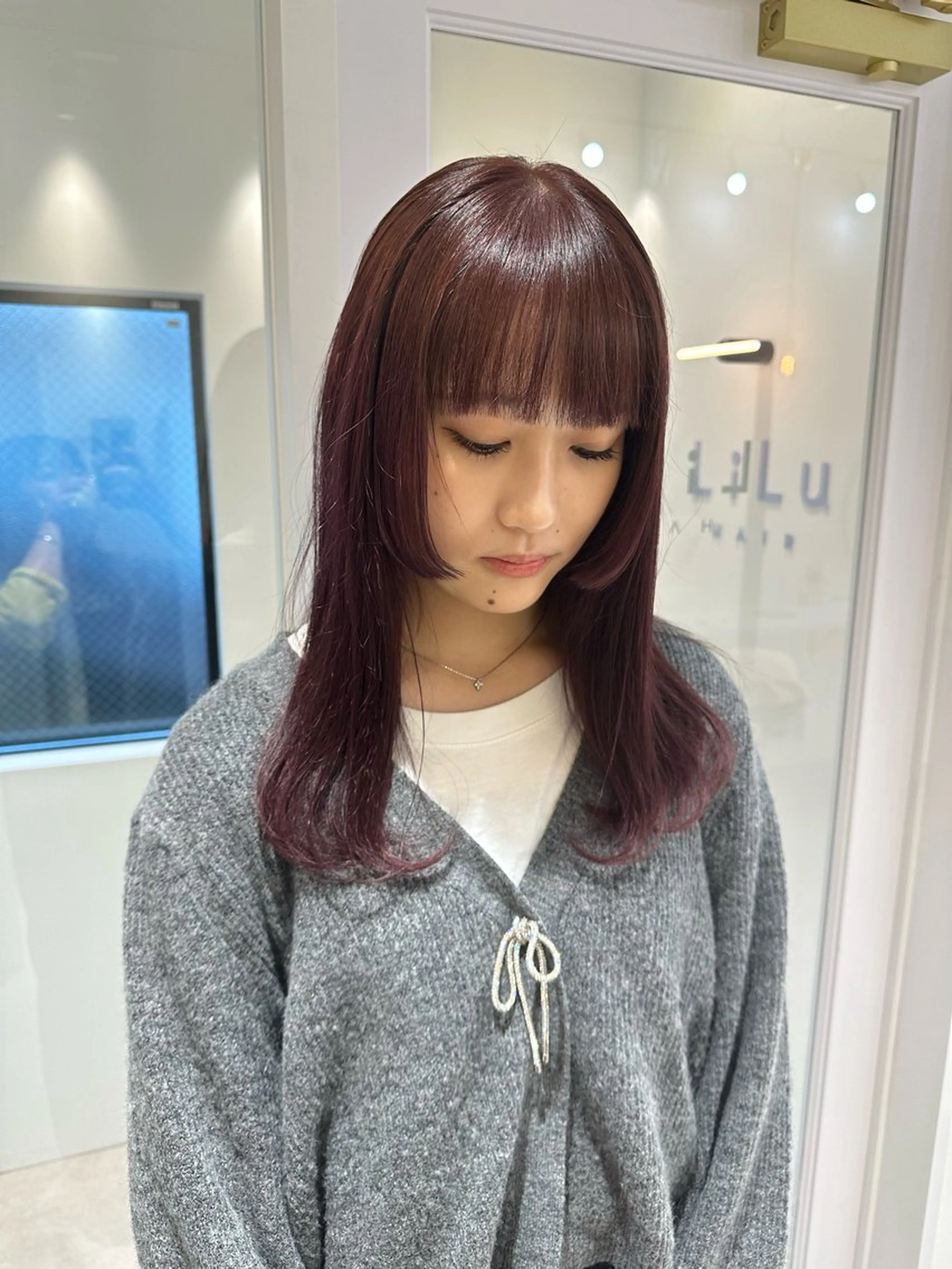 ミディアム カラー お洒落パーマ/ 艶カラー/michiのヘアスタイル