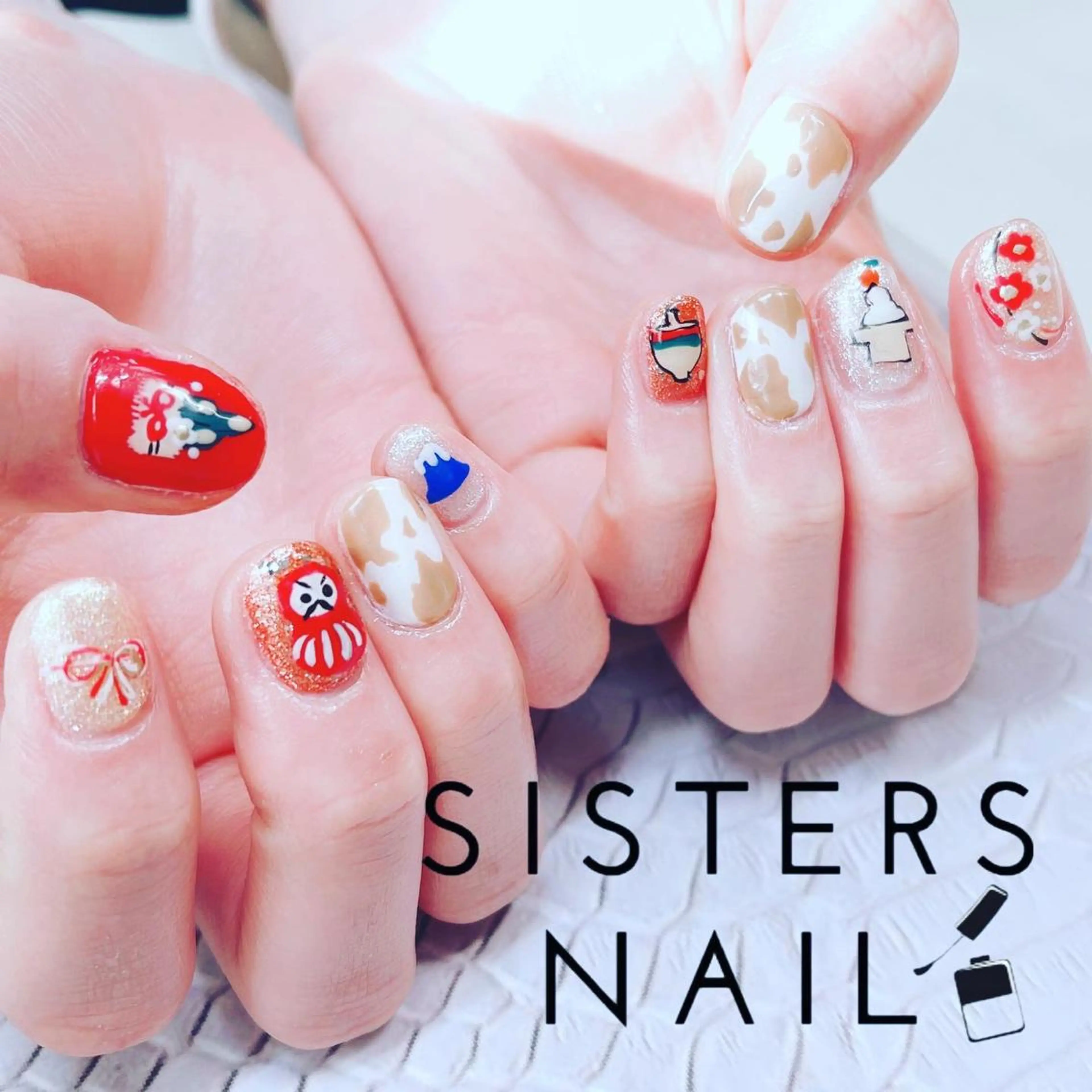 ネイル アートネイル キラキラネイル ラメ(グリッター) 冬ネイル sisters nail.fのネイルデザイン