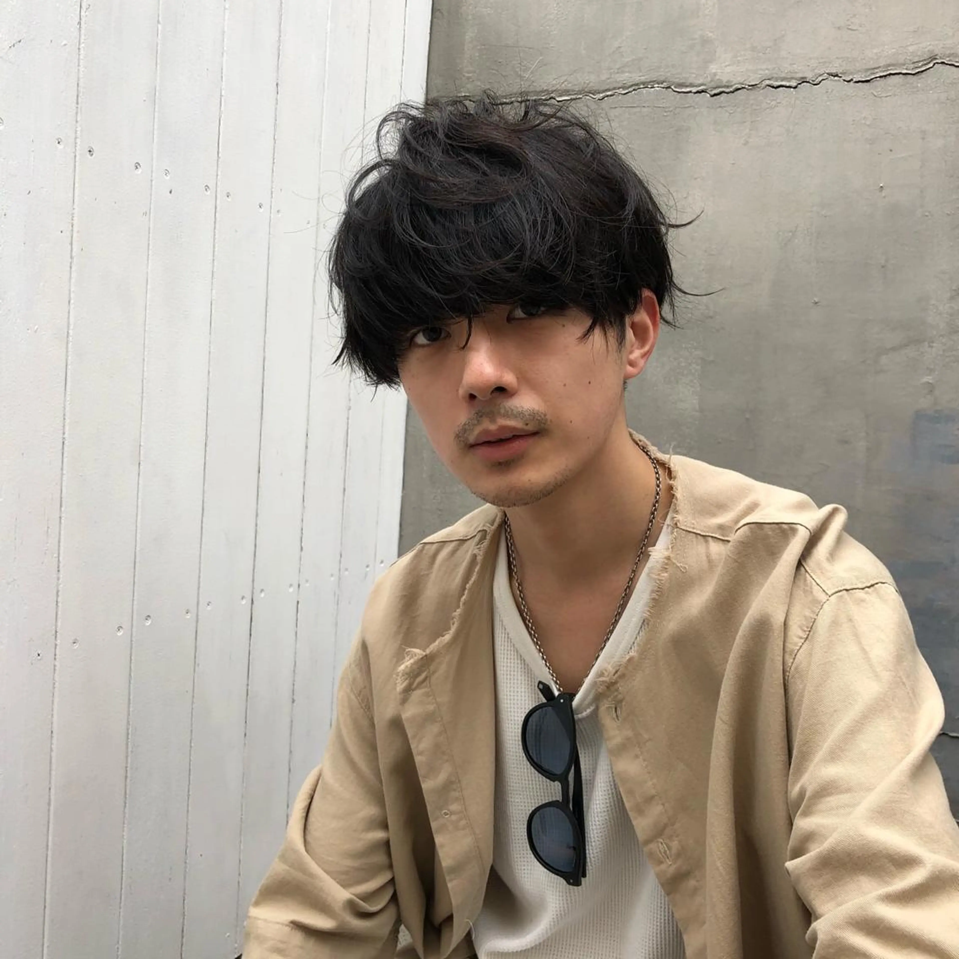 メンズ カット パーマ トリートメント happy  man 🌸血色カラー🌸のヘアスタイル