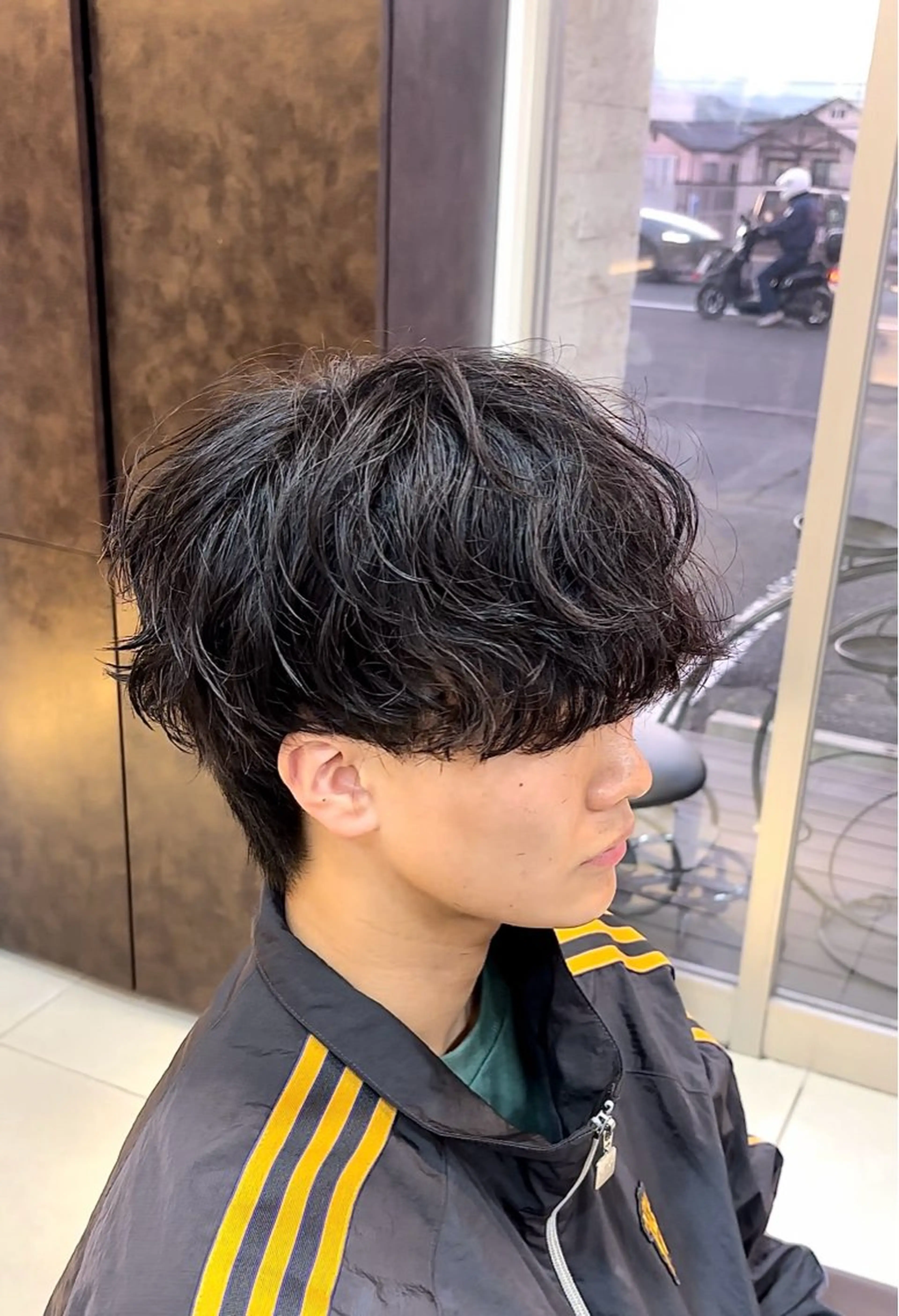 ショート パーマ メンズ メンズパーマ カット パーマ 静岡/草薙パーマ メンズバレイヤージュのヘアスタイル