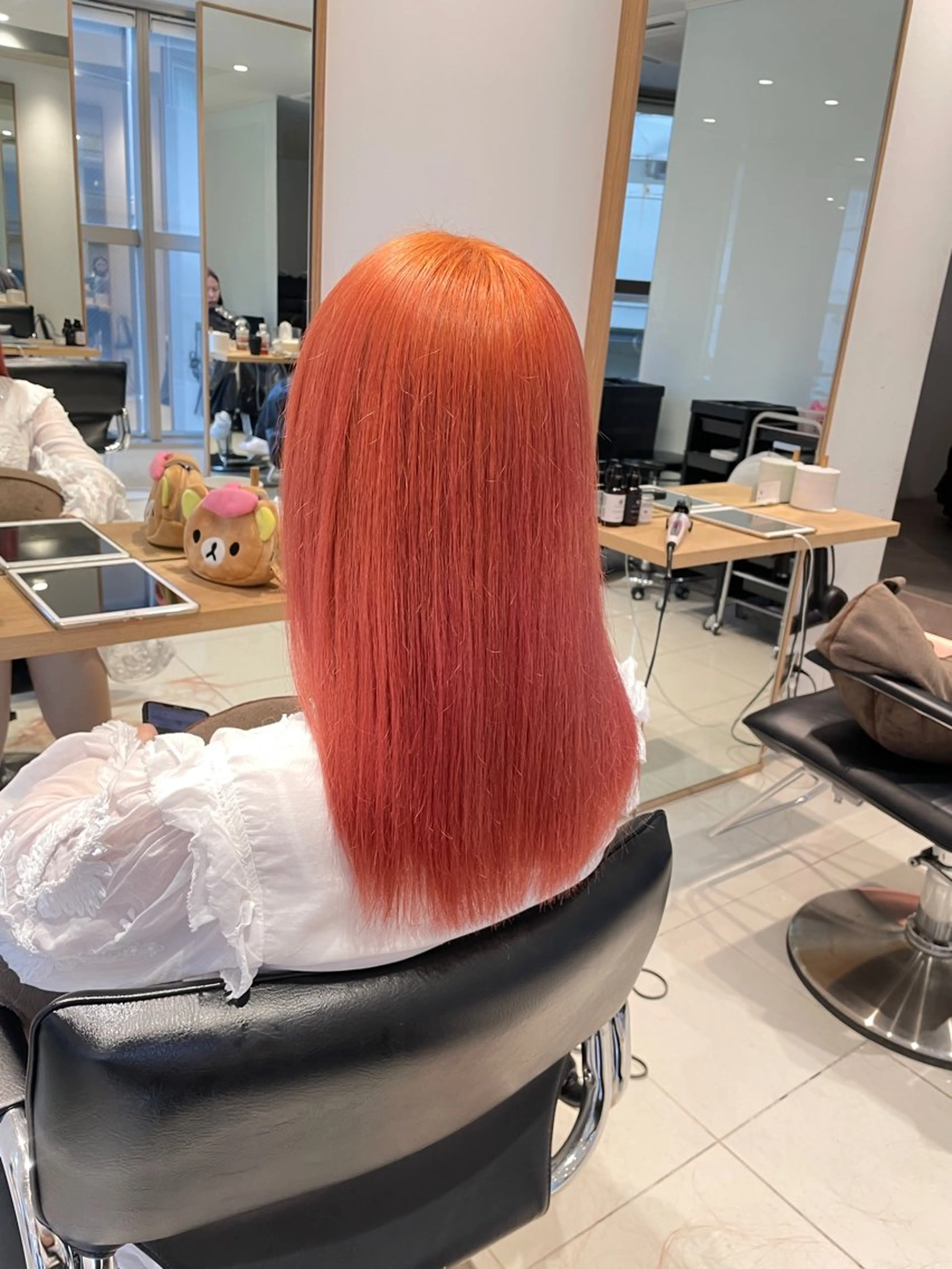 ロング カラー ヘアアレンジ ピンクカラー ヘアカラー トリートメント ヘッドスパ ヘアセット 艶髪✨寒色カラー✨ 翁長孝輔のヘアスタイル