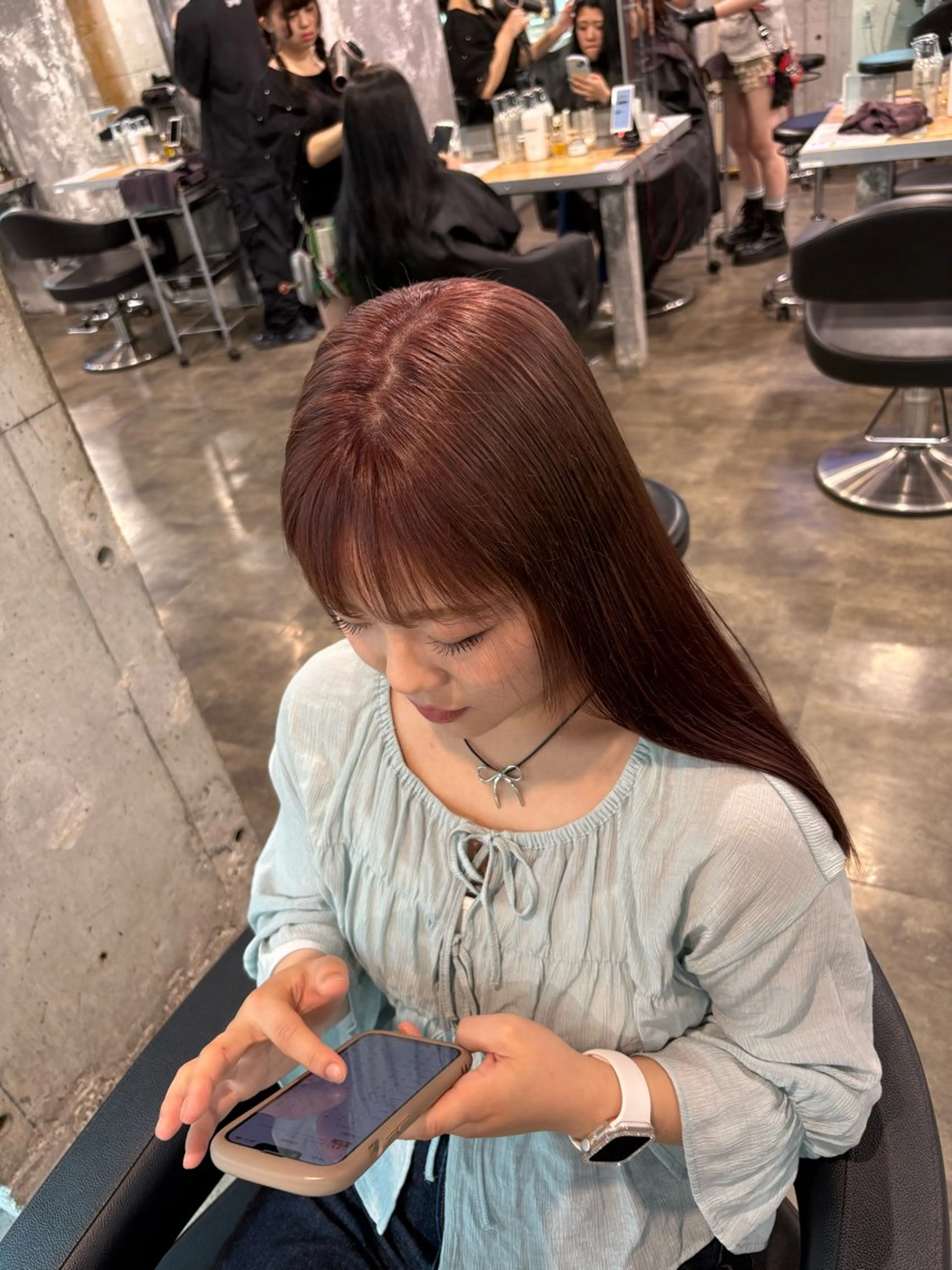 ロング カラー カット ヘアカラー ハイトーンブロンド 横浜💞ミオのヘアスタイル