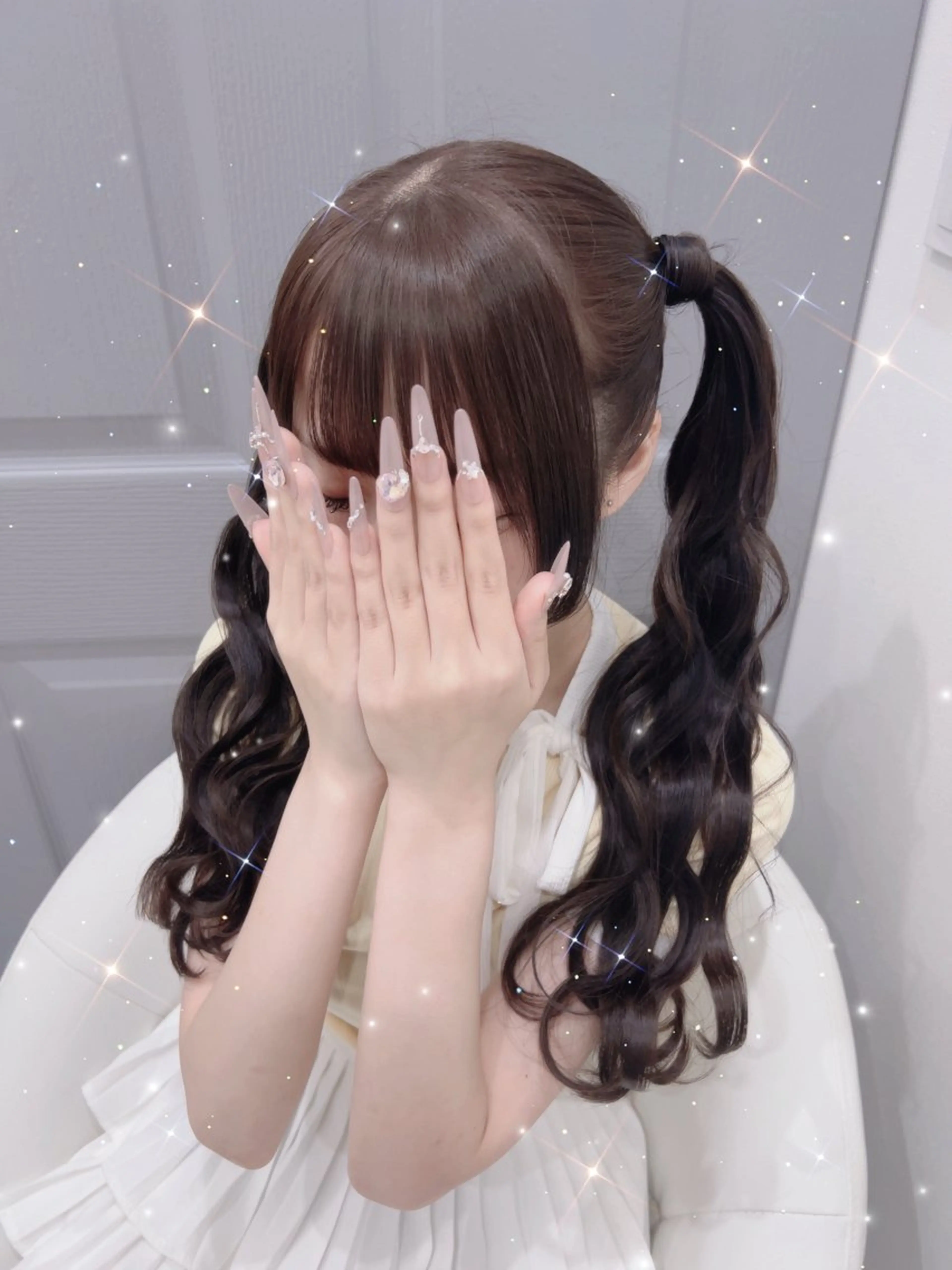 セミロング ヘアアレンジ RICEL 原宿店のヘアスタイル