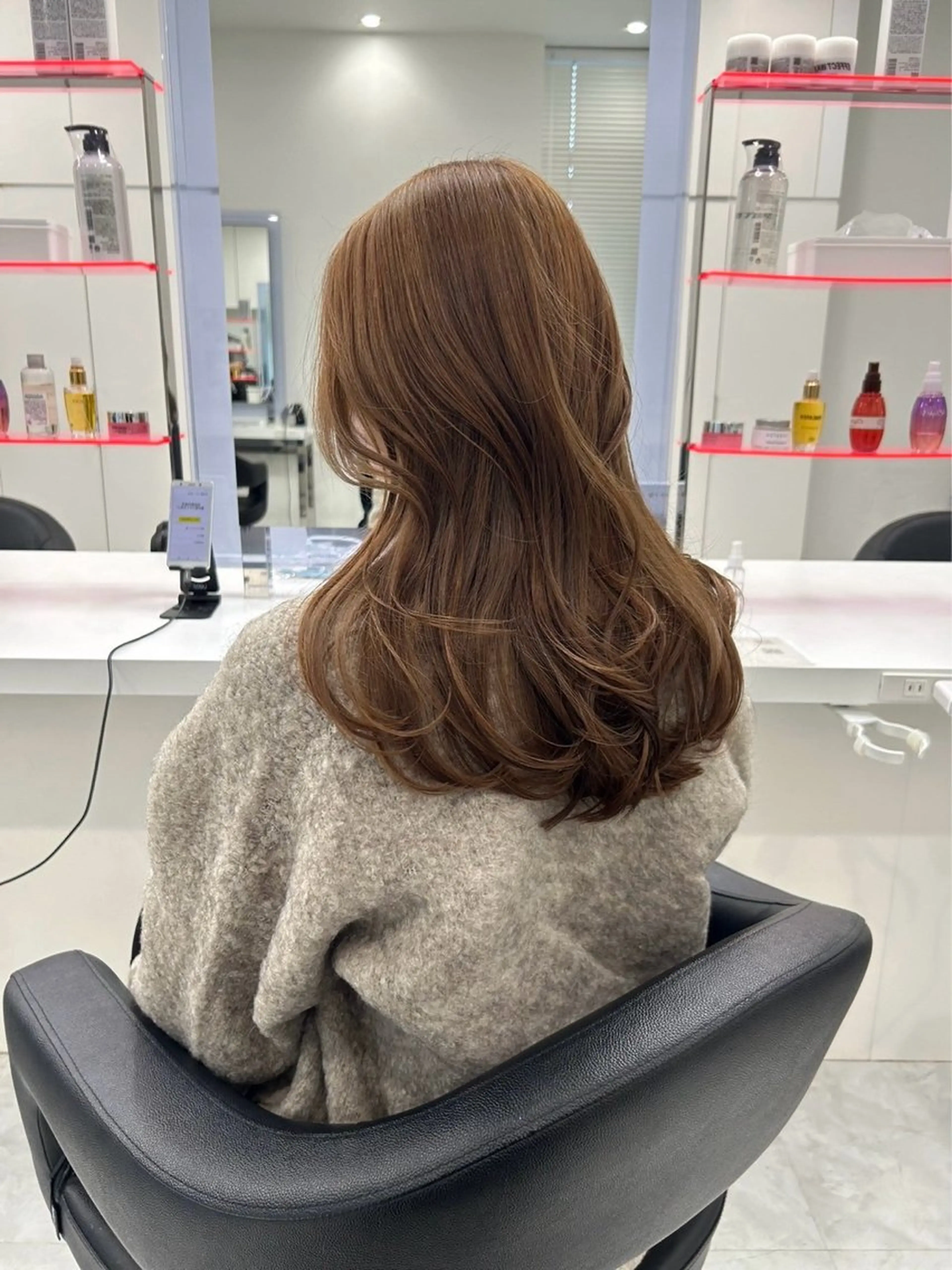 ロング カラー ヘアアレンジ トレンドモテカラー 🩷色落ちまで可愛くのヘアスタイル
