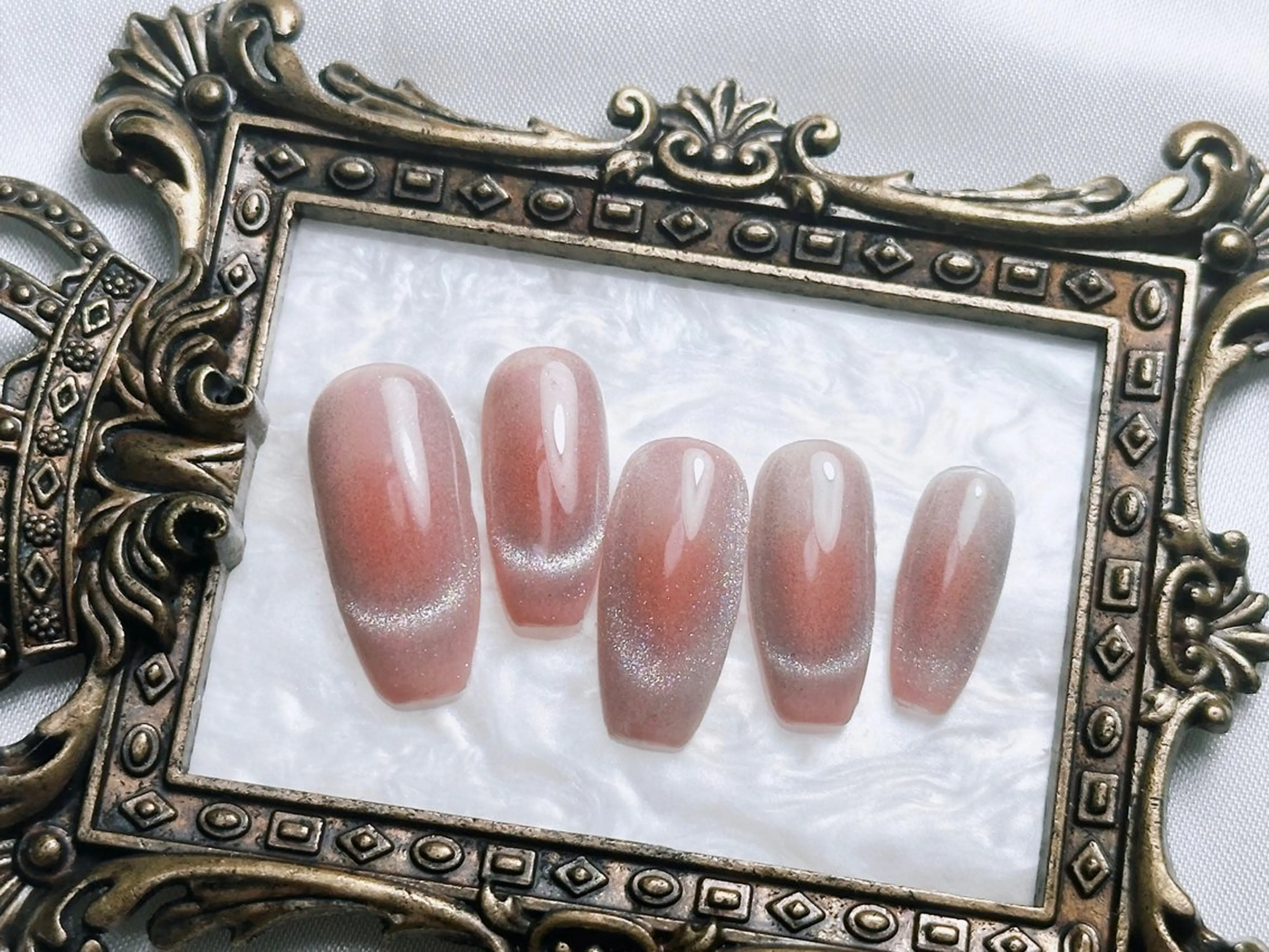 ネイル マグネットネイル ニュアンスネイル オフィスネイル ワンカラーネイル ピンク Mnail _KKのネイルデザイン