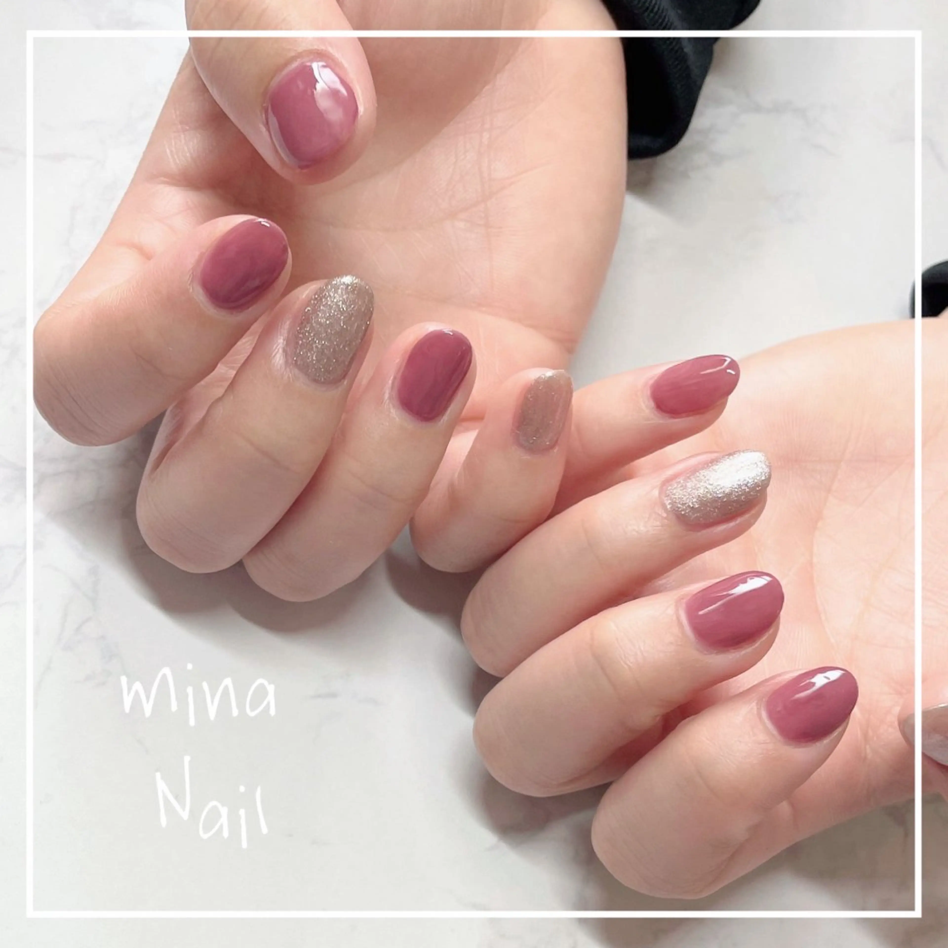 ネイル ワンカラーネイル ピンク mina Nailのネイルデザイン