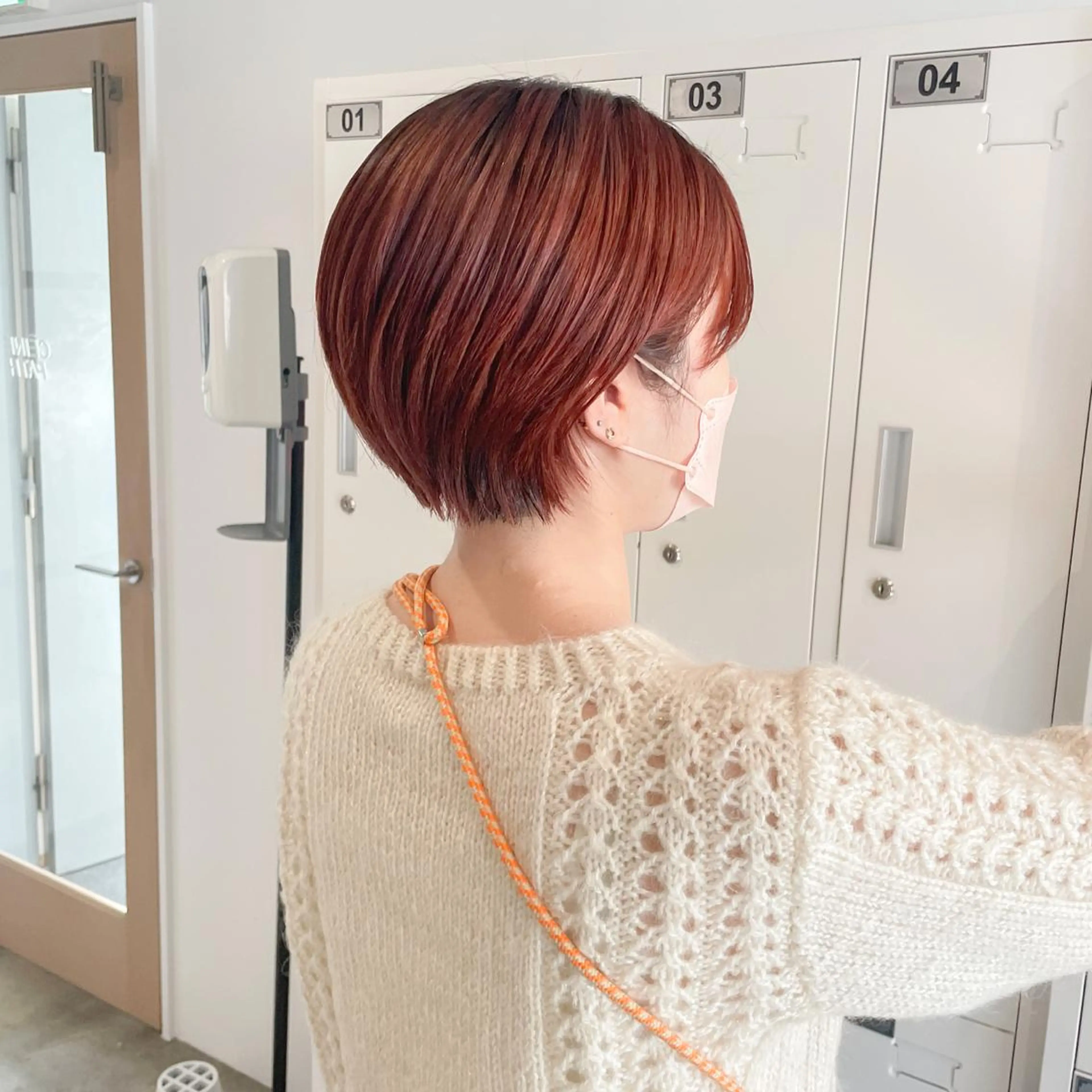 ショート カラー オレンジ ショートヘア カット ヘアカラー トリートメント Takuma Suzuki中目黒のヘアスタイル