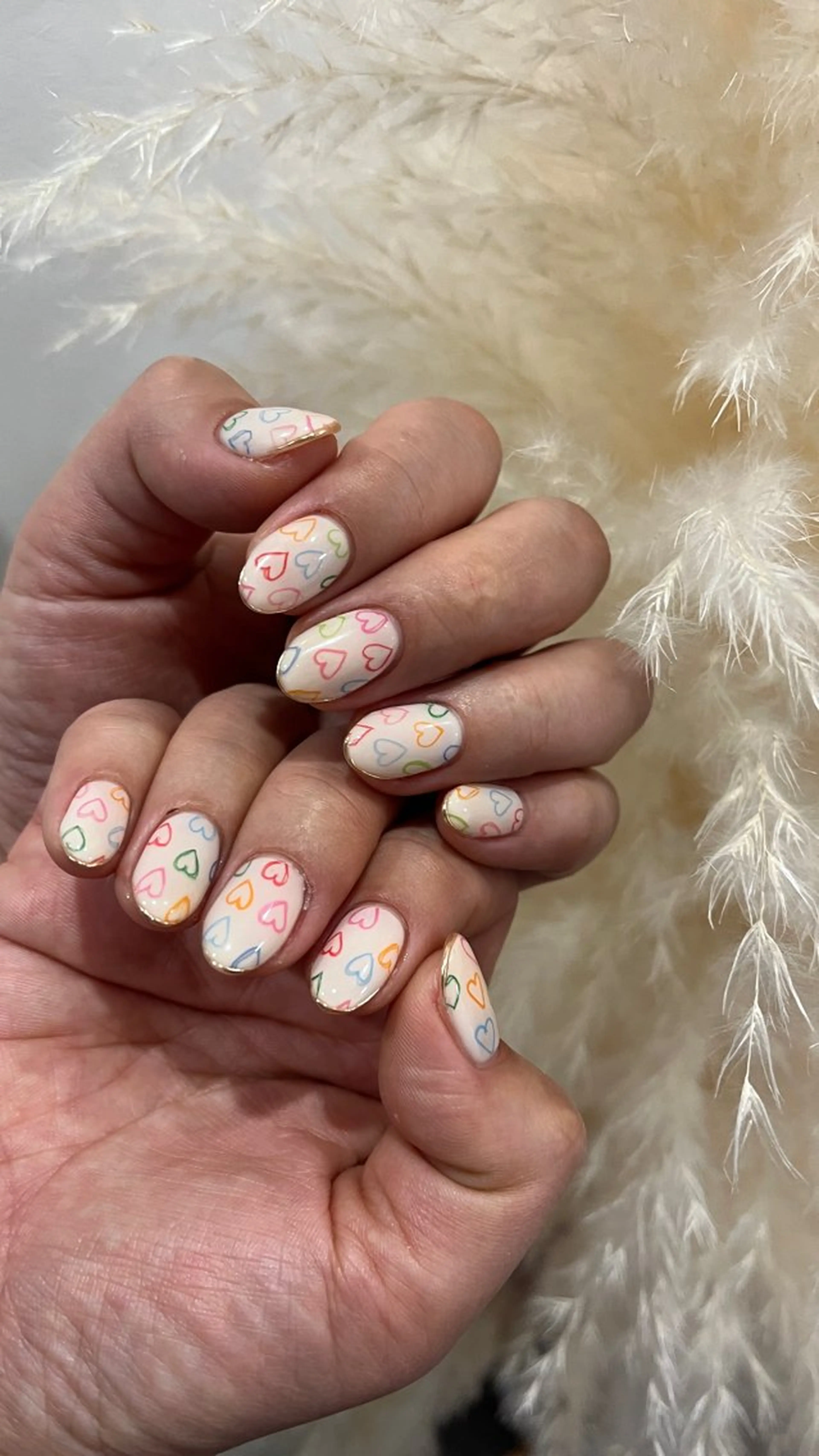 ネイル ハート ハンドネイル Lumos nails&eyelashes桜川店所属・Lumos hirocoのネイルデザイン