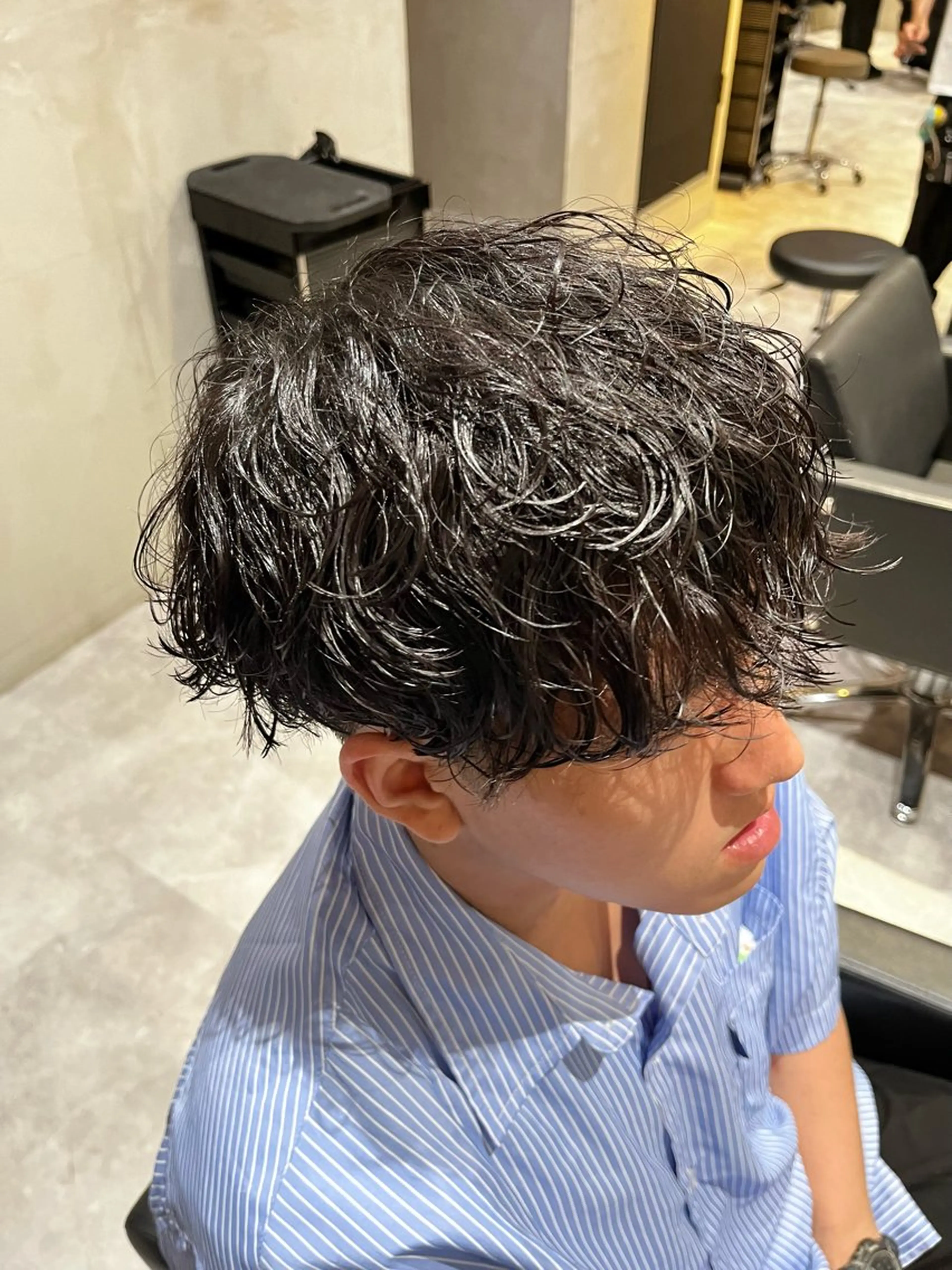 パーマ メンズ カット パーマ トリートメント ヘアセット 👑メンズパーマの 天才店長望月👑のヘアスタイル