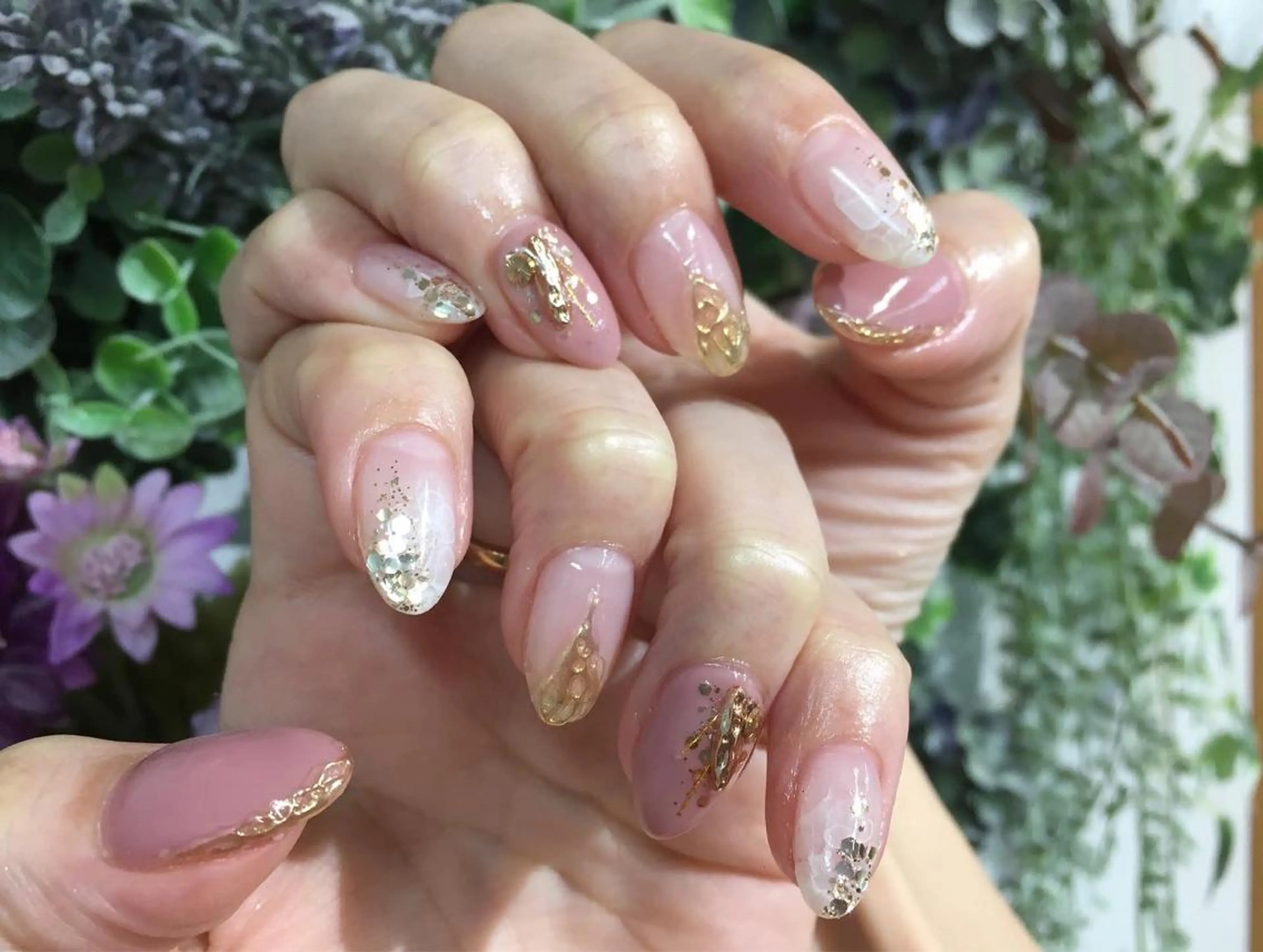 ネイル クリアネイル ジェルネイル キラキラネイル ミラーネイル ニュアンスネイル private nail salon   crystal ⭐︎ color所属・crystal ⭐︎ colorのネイルデザイン