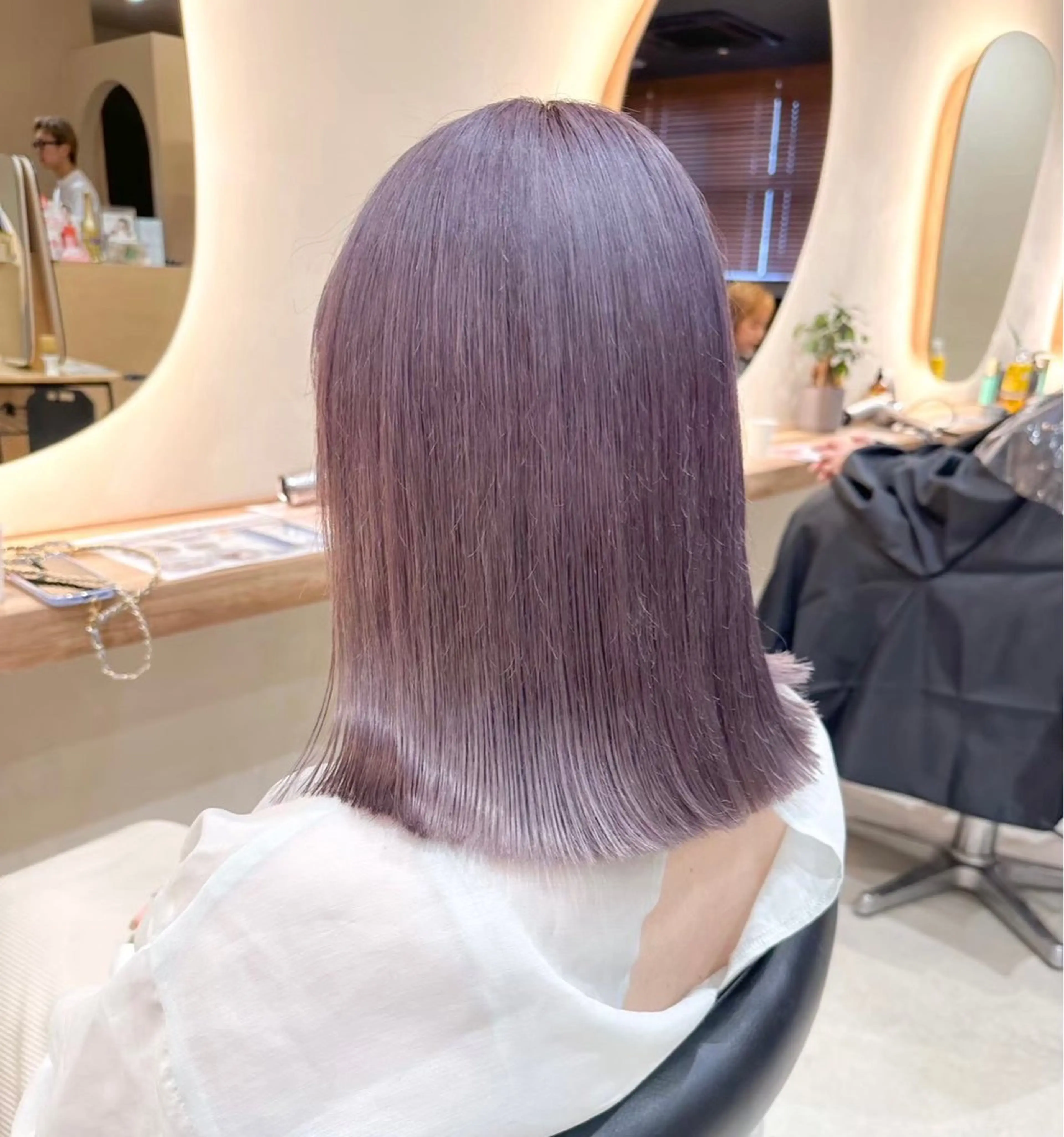 ミディアム 縮毛矯正/ ケアブリーチ/モカのヘアスタイル