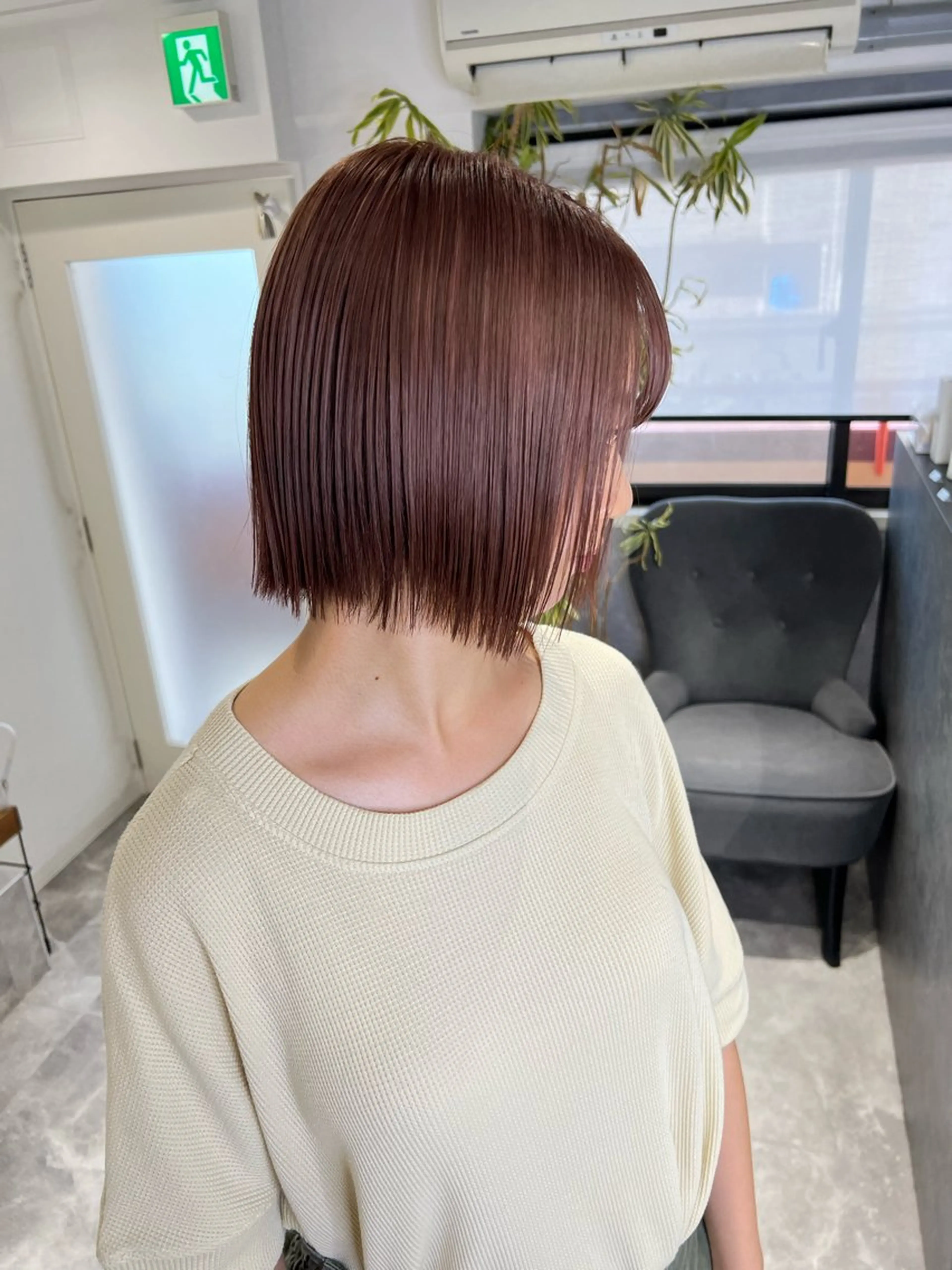 ショート カラー ブラウンカラー ピンクカラー ピンクブラウン TOMONA👑 GiseL梅田店のヘアスタイル