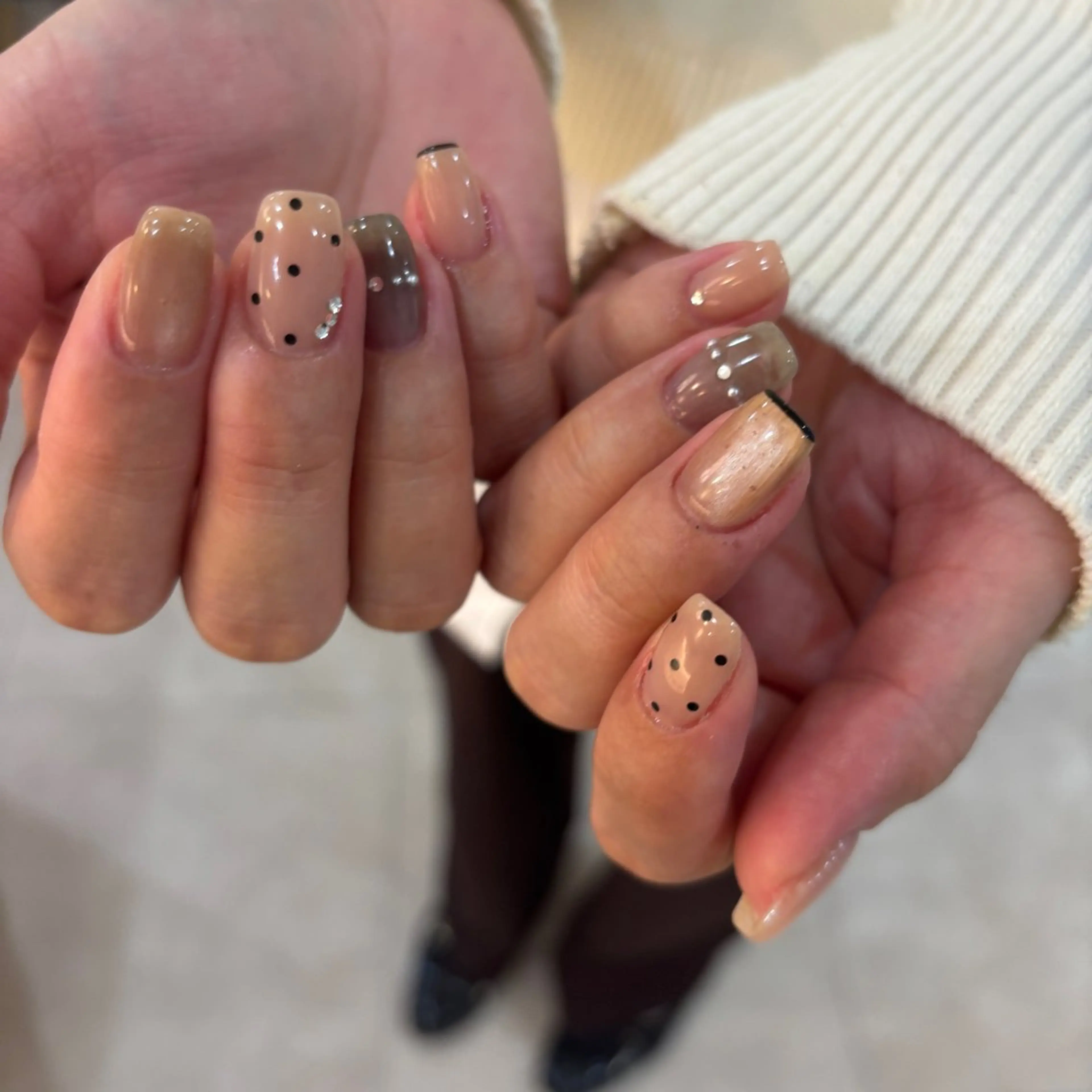 ネイル ハンドネイル フットネイル ゆびノさき茨木店 ニュアンス/アートのネイルデザイン