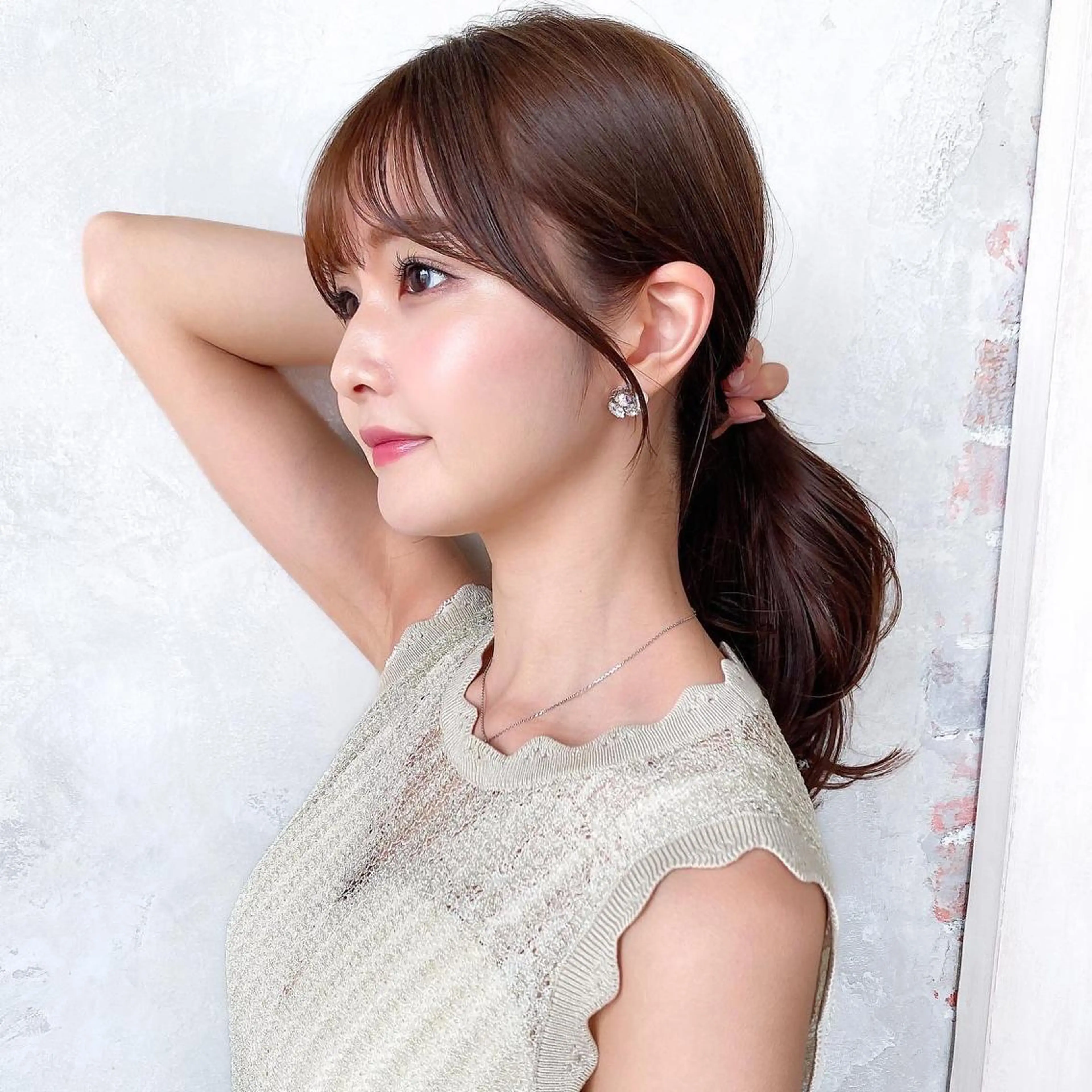 セミロング カラー ベージュカラー ブラウンカラー ブラウンベージュ くびれヘア 顔周りカット カット ヘアカラー トリートメント 顔周り/くびれヘア 韓国ヘア💕風間るなのヘアスタイル