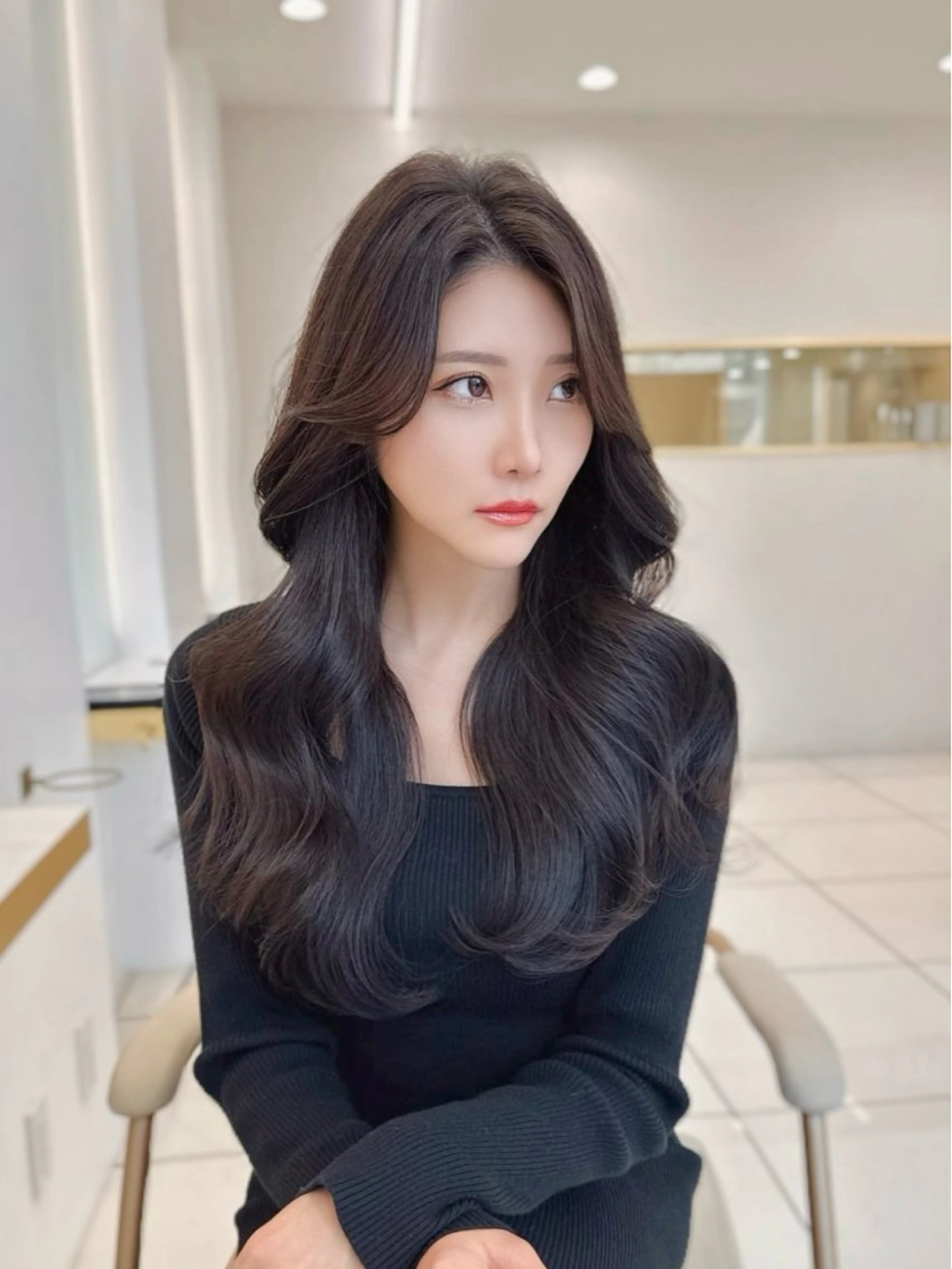 ロング カラー カット ヘアカラー トリートメント MAEUL luna所属・前髪顔周り/レイヤー 韓国/桔川恒のヘアスタイル