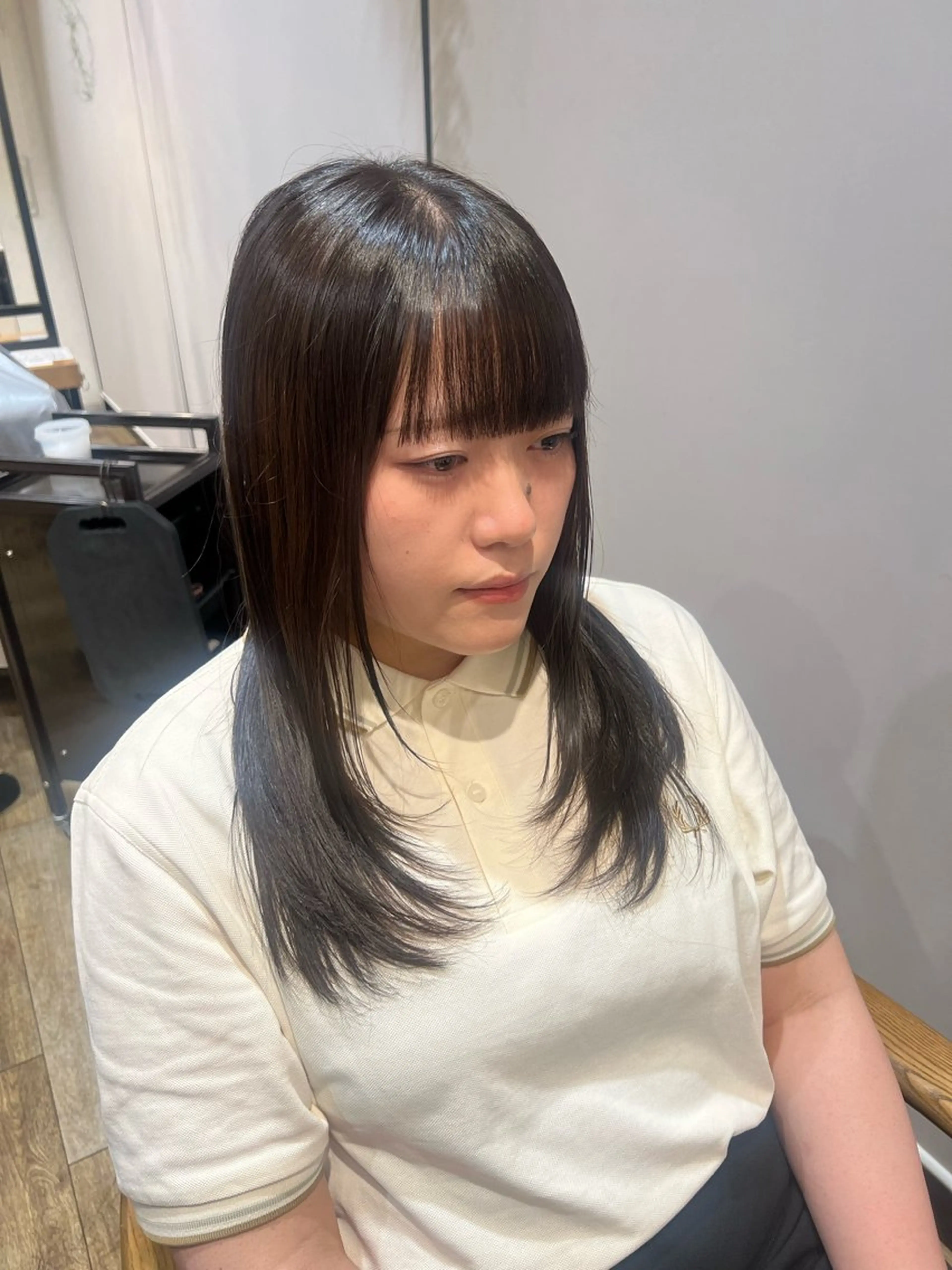 ロング ヘアアレンジ 顔まわりレイヤー 顔周りカット レイヤーカット gimmick 自由が丘所属・原中 亮汰のヘアスタイル