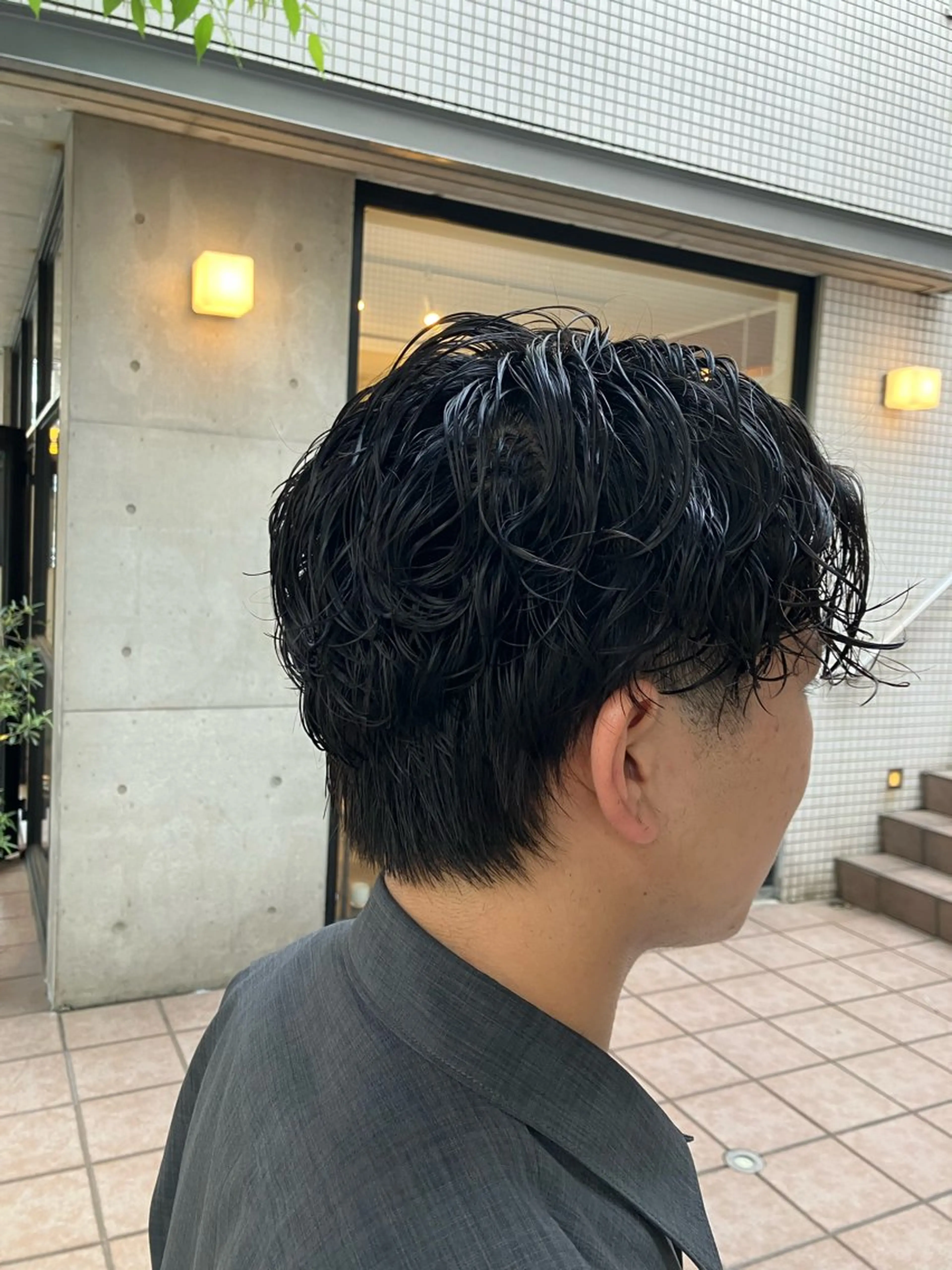 ショート パーマ メンズ パーマ ニュアンスカラー／ メンズ🌙久住綾香のヘアスタイル