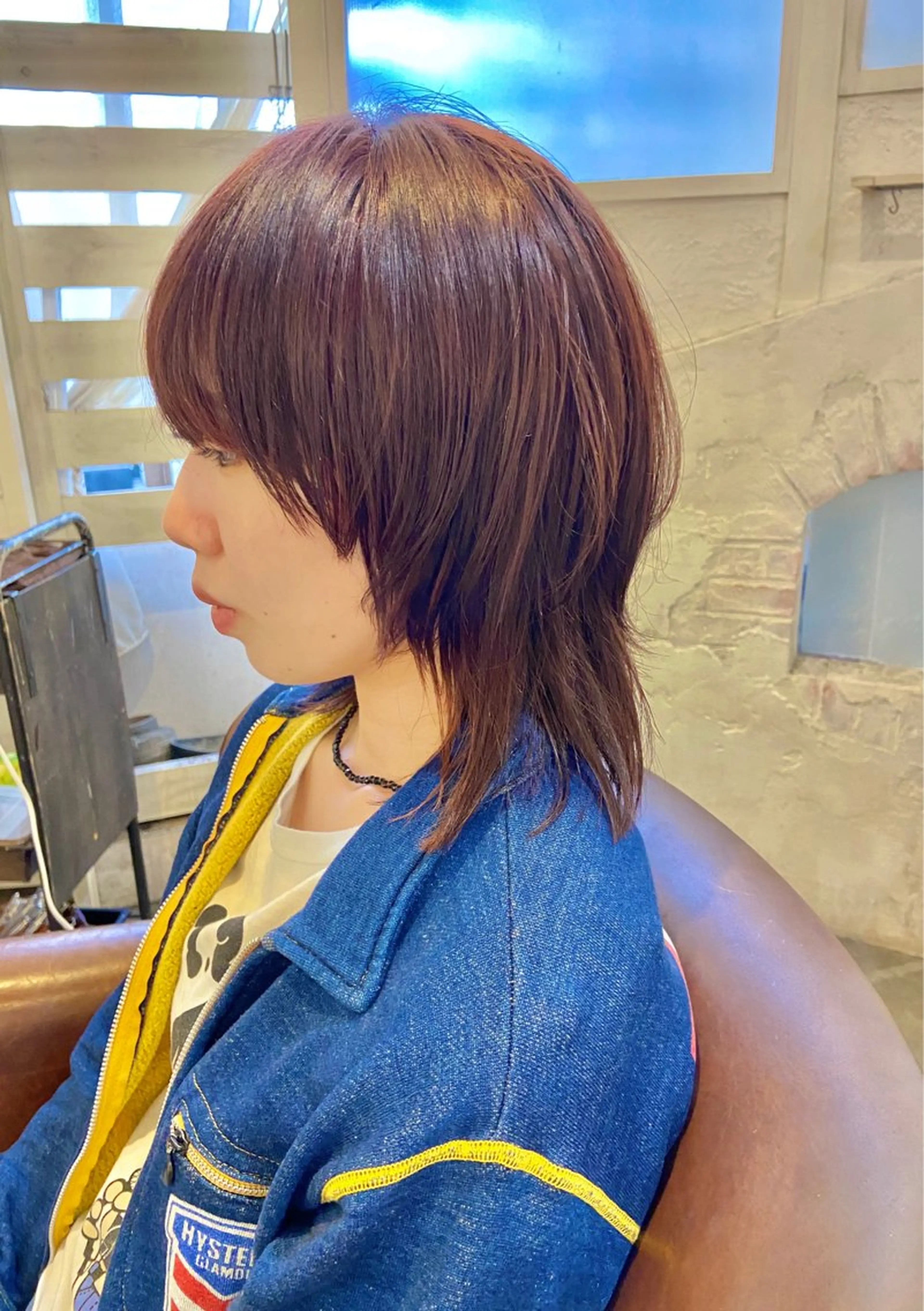 ショート カラー レッドカラー ウルフカット カット ヘアカラー トリートメント Un  Seul所属・福嶋 愛のヘアスタイル