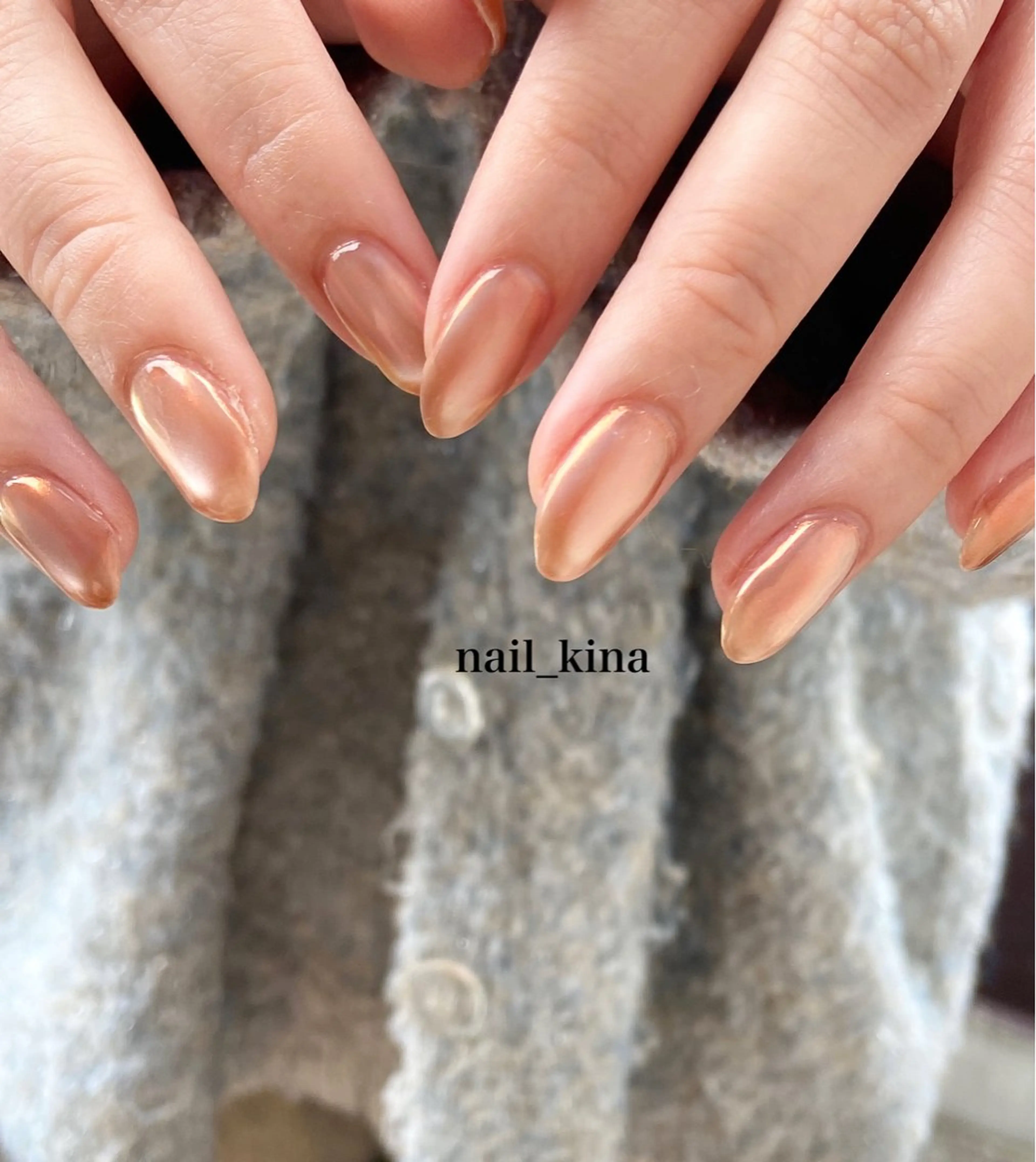 ネイル オーロラネイル マグネットネイル マグネットワンカラー ワンカラーネイル ハンドネイル nail_ kinaのネイルデザイン