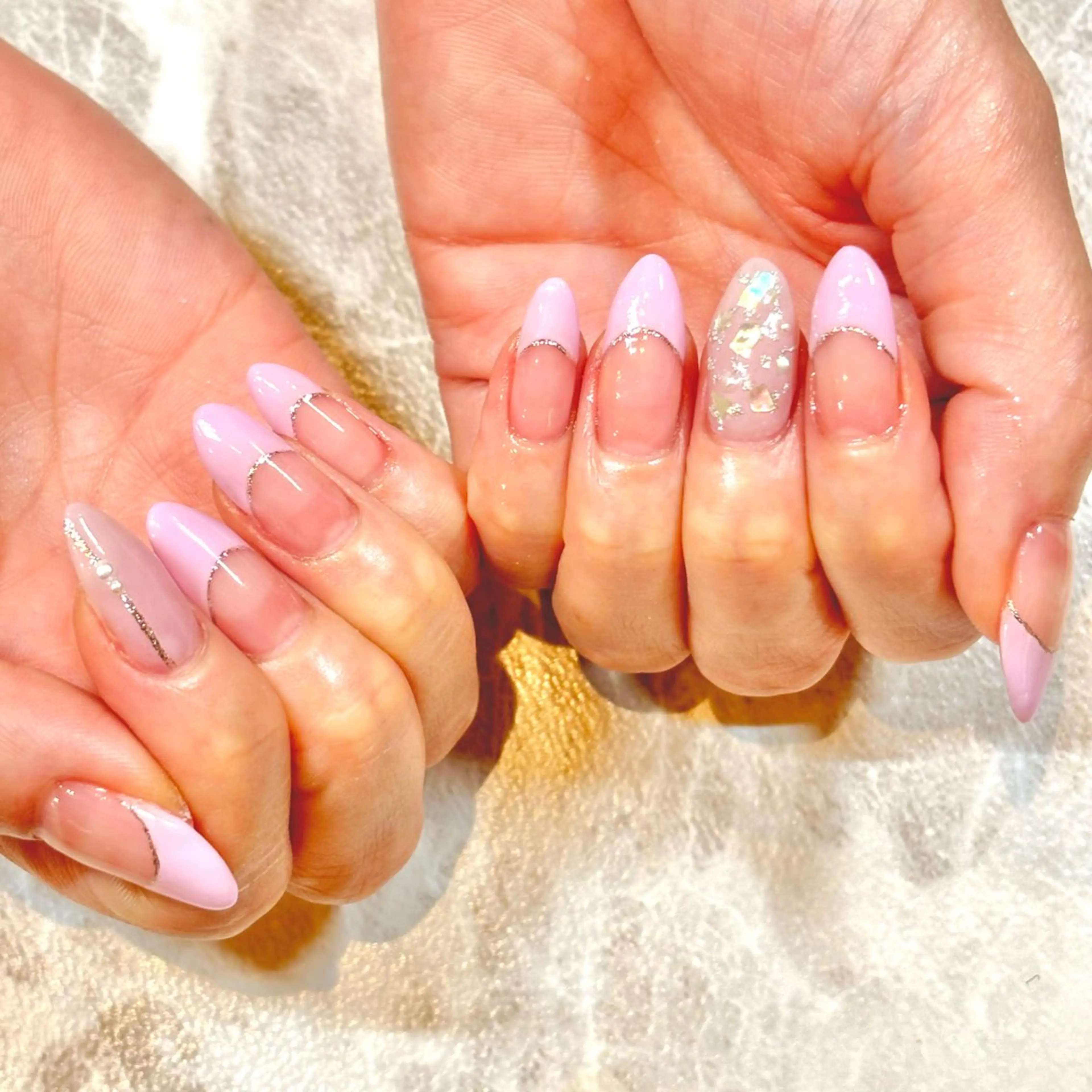 ネイル フレンチネイル パステルネイル パープル SEPT NAIL こばやしのネイルデザイン