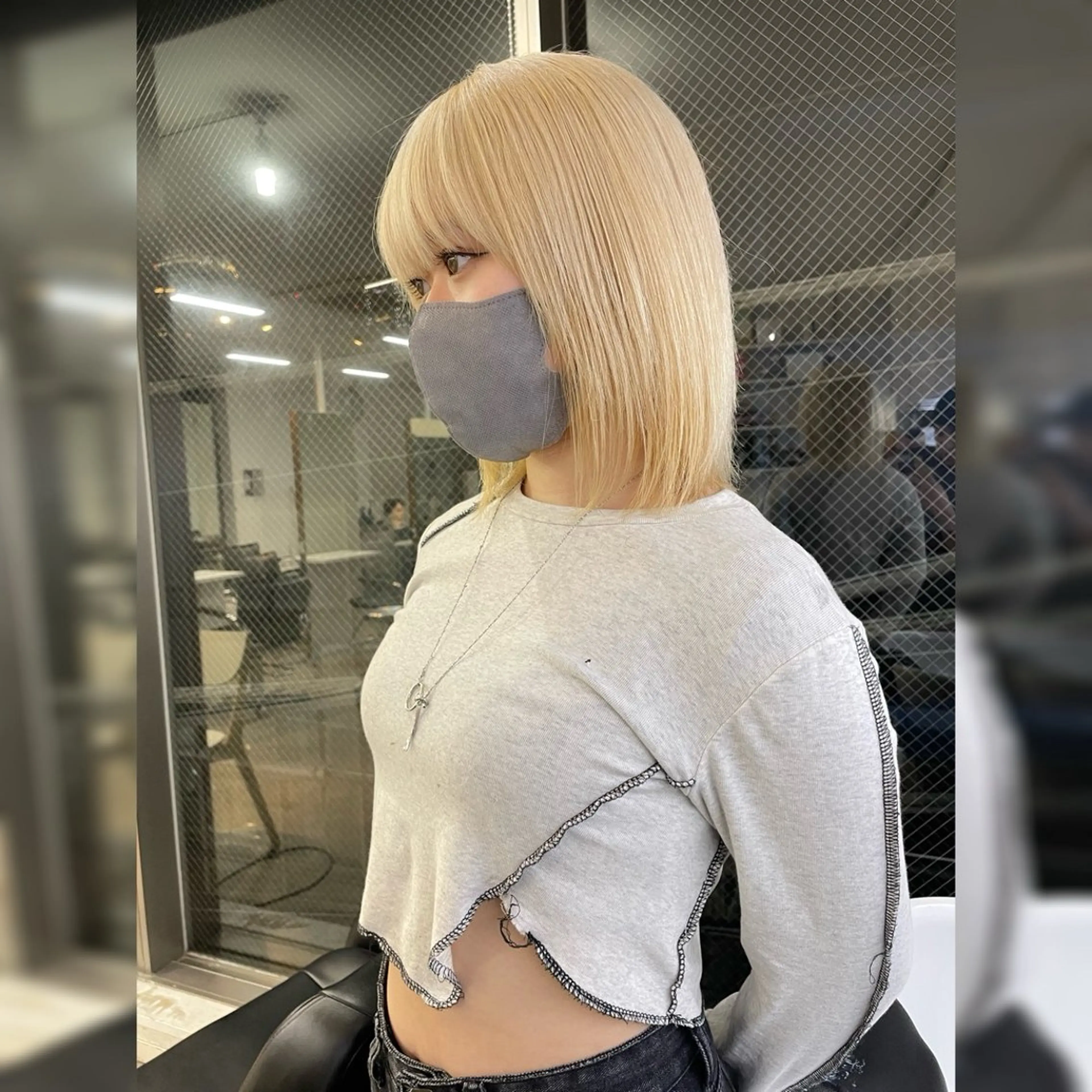 ミディアム カラー ブリーチ ブロンド ダブルカラー ハイトーンカラー ヘアカラー Ali'i men's salon所属・パーマ、カラー特化 園田翔大のヘアスタイル