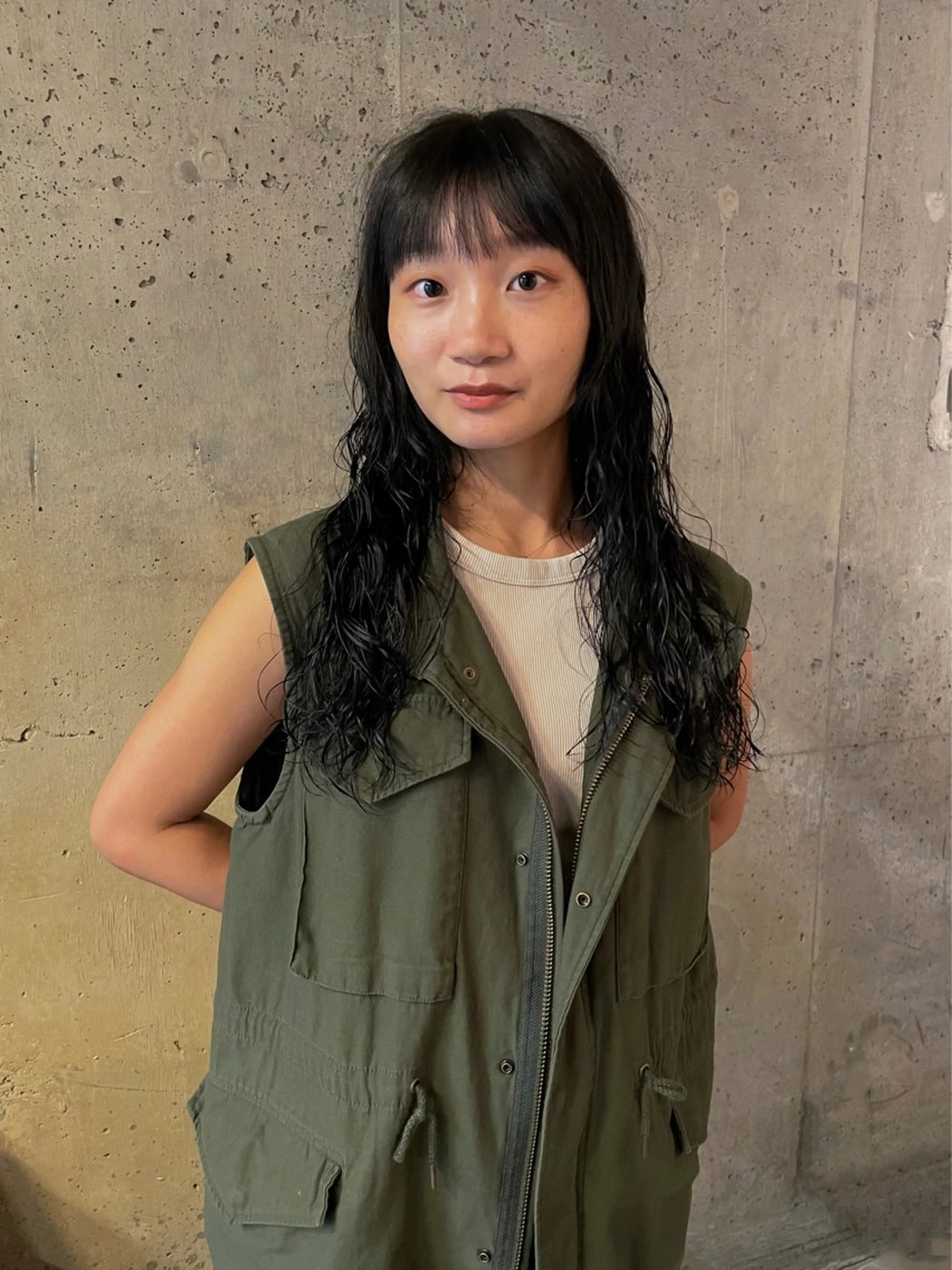 ロング パーマ パーマ/レイヤー 岩山丈一郎のヘアスタイル