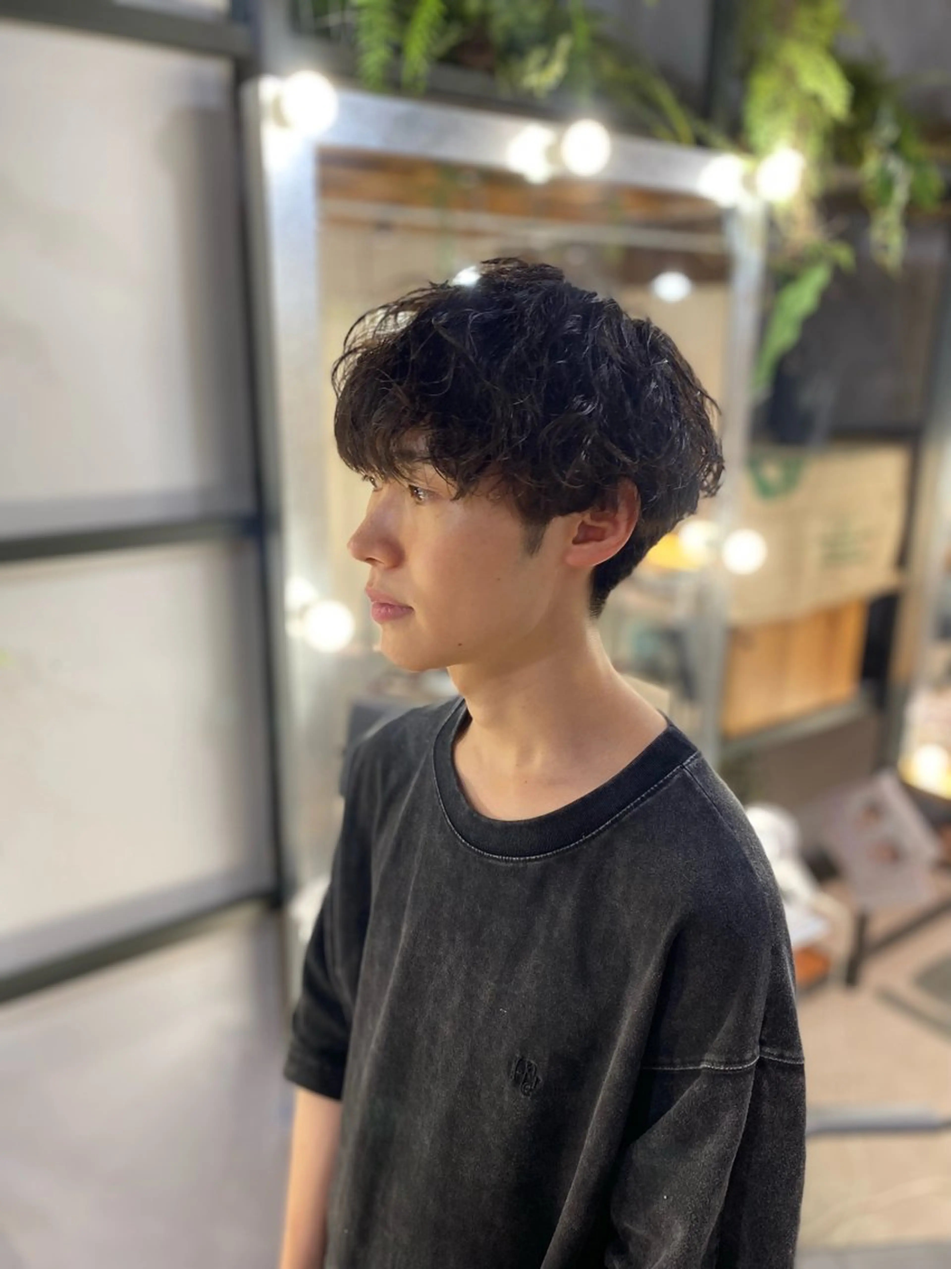 ショート パーマ メンズ メンズパーマ 波巻きパーマ 伊藤 裕也のヘアスタイル