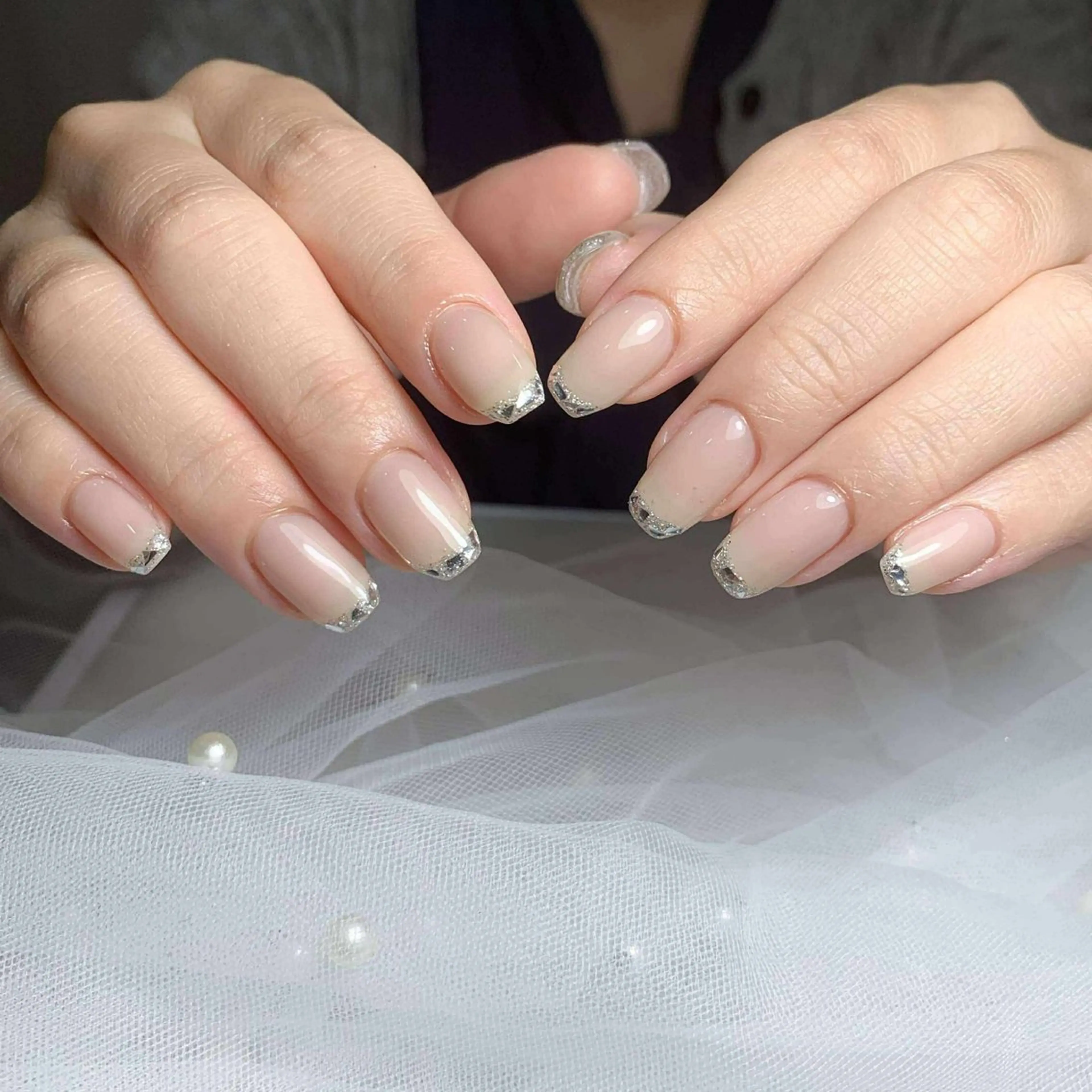ネイル キラキラネイル シンプルネイル 春ネイル 冬ネイル sora Nailのネイルデザイン